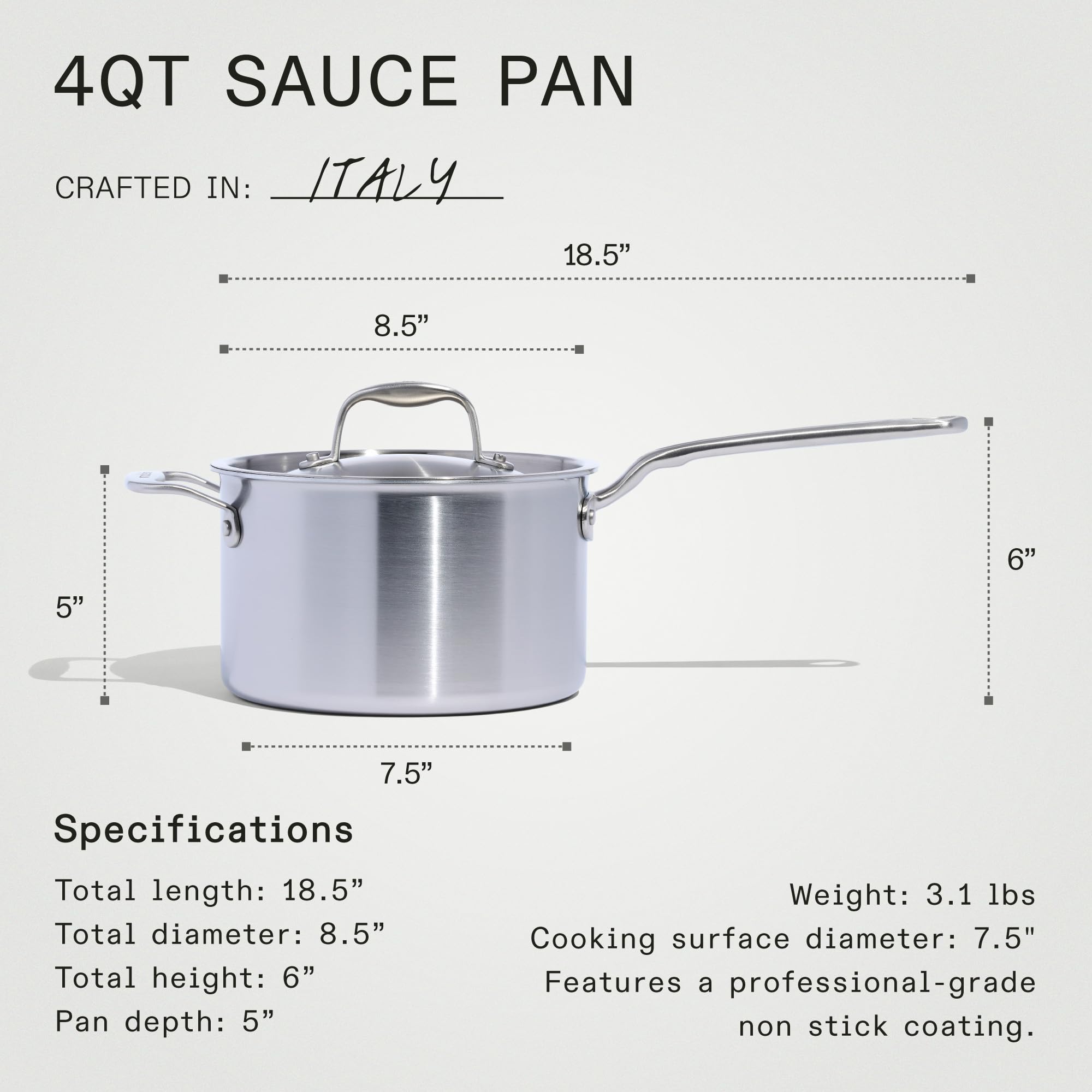 made-in-3-piece-procoat-non-stick-pan-set-graphite-5-ply-stainless-clad-frying-p image 6