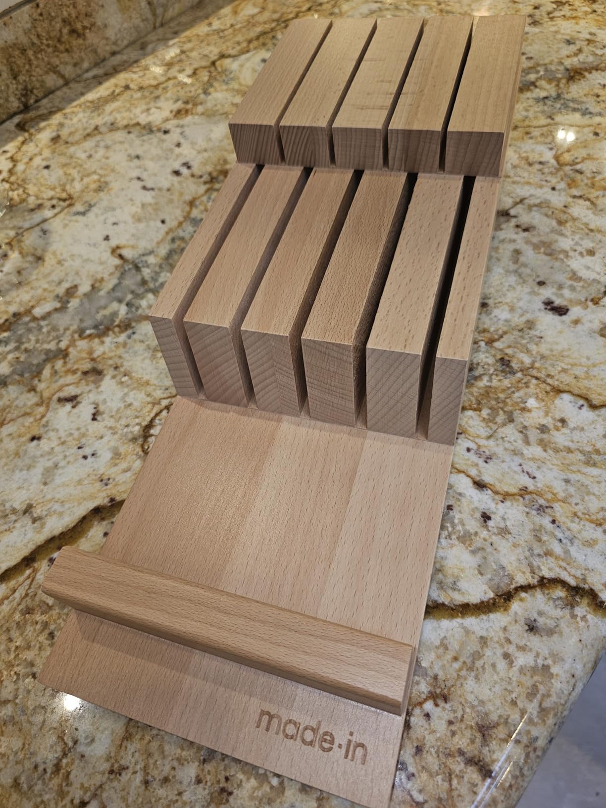 Nice but smaller knife slots are loose