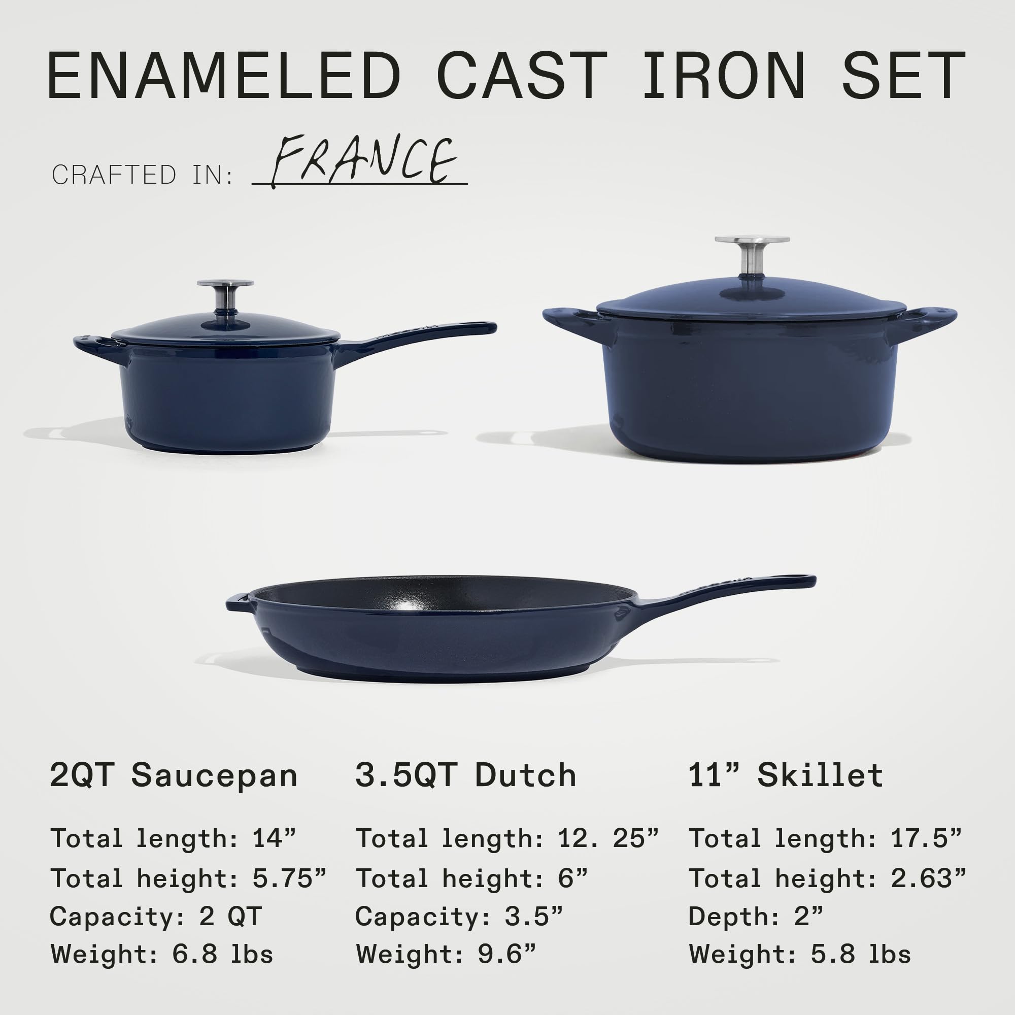 made-in-5-piece-enameled-cast-iron-cookware-set-blue-dutch-oven-with-lid-skillet image 5