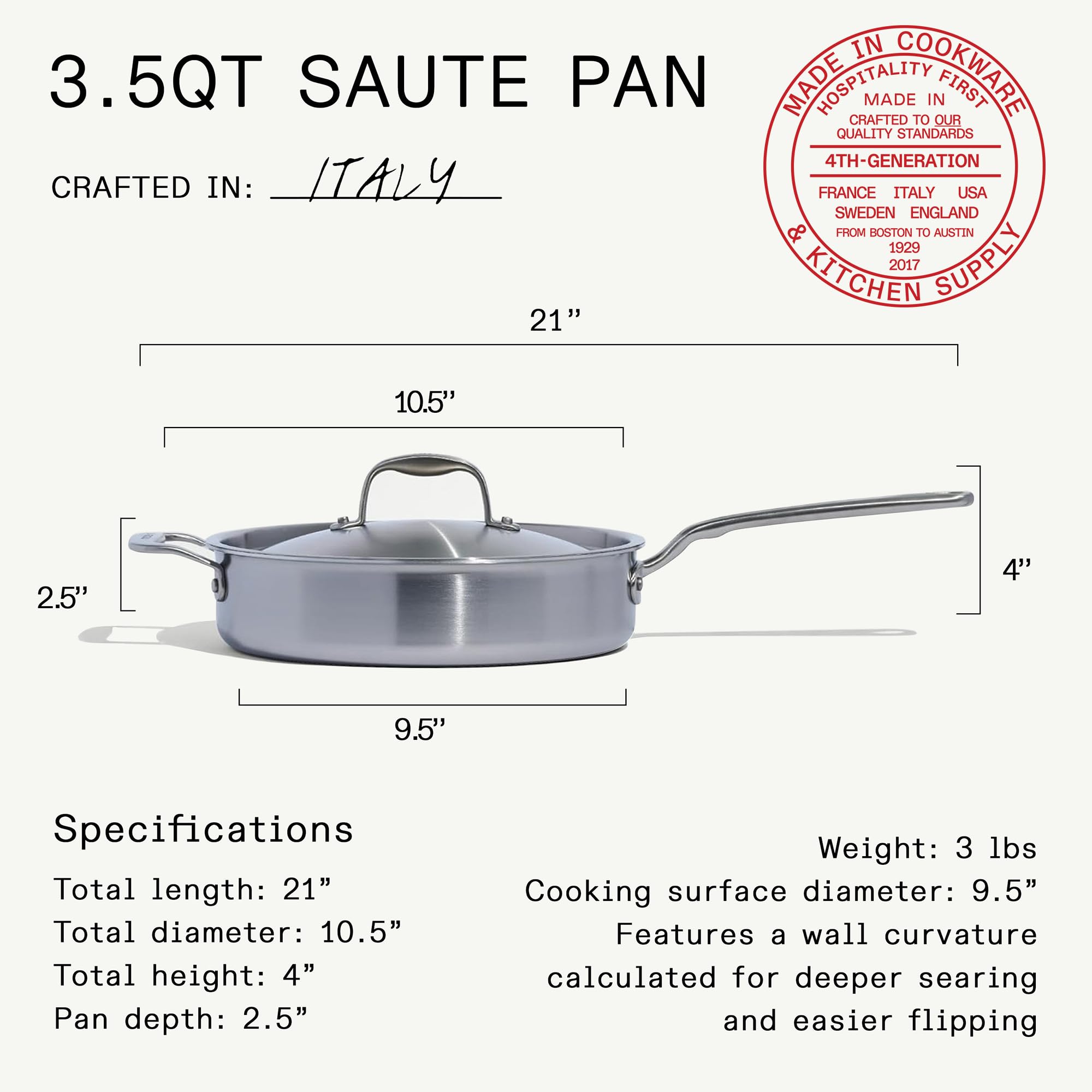 made-in-3-5-quart-stainless-clad-saut-pan-5-ply-induction-compatible-crafted-in- image 3