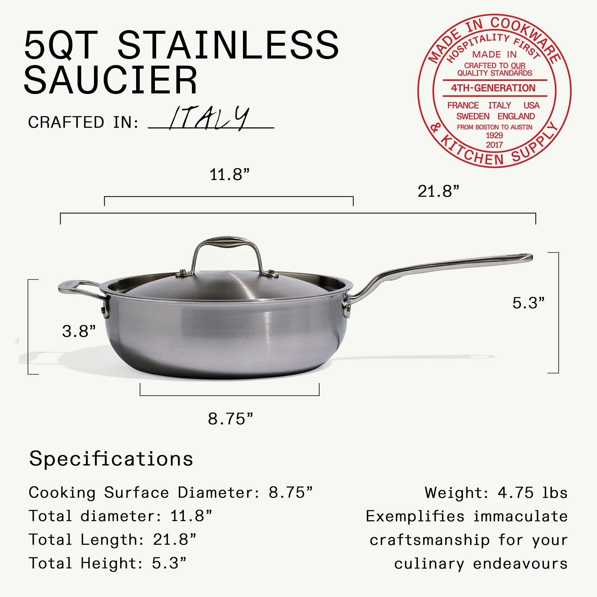 made-in-5-quart-5-ply-stainless-clad-saucier-pan-italian-made-induction-compatib image 3