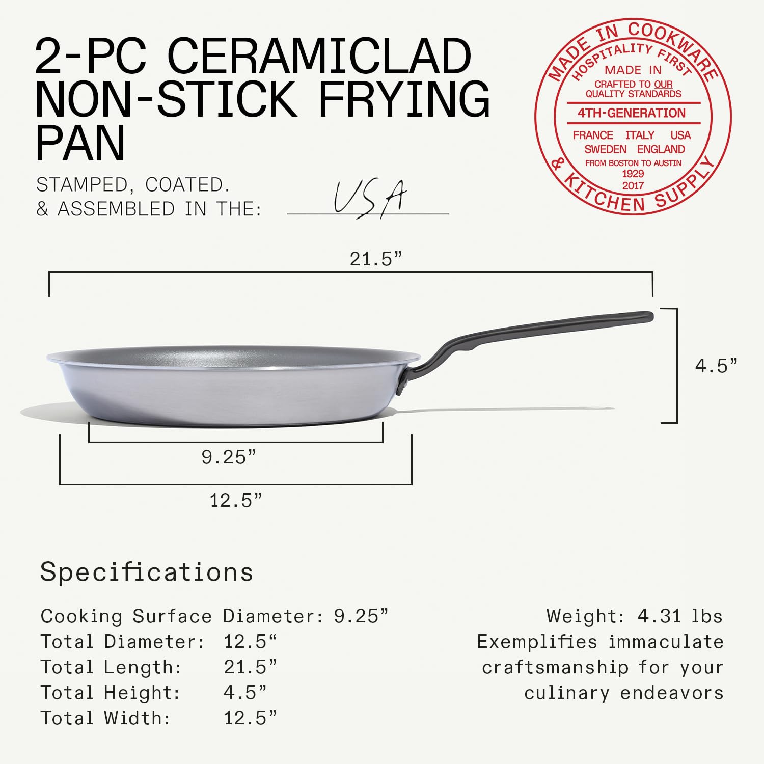made-in-12-ceramiclad-non-stick-frying-pan-5-ply-stainless-clad-pfas-free-cerami image 3