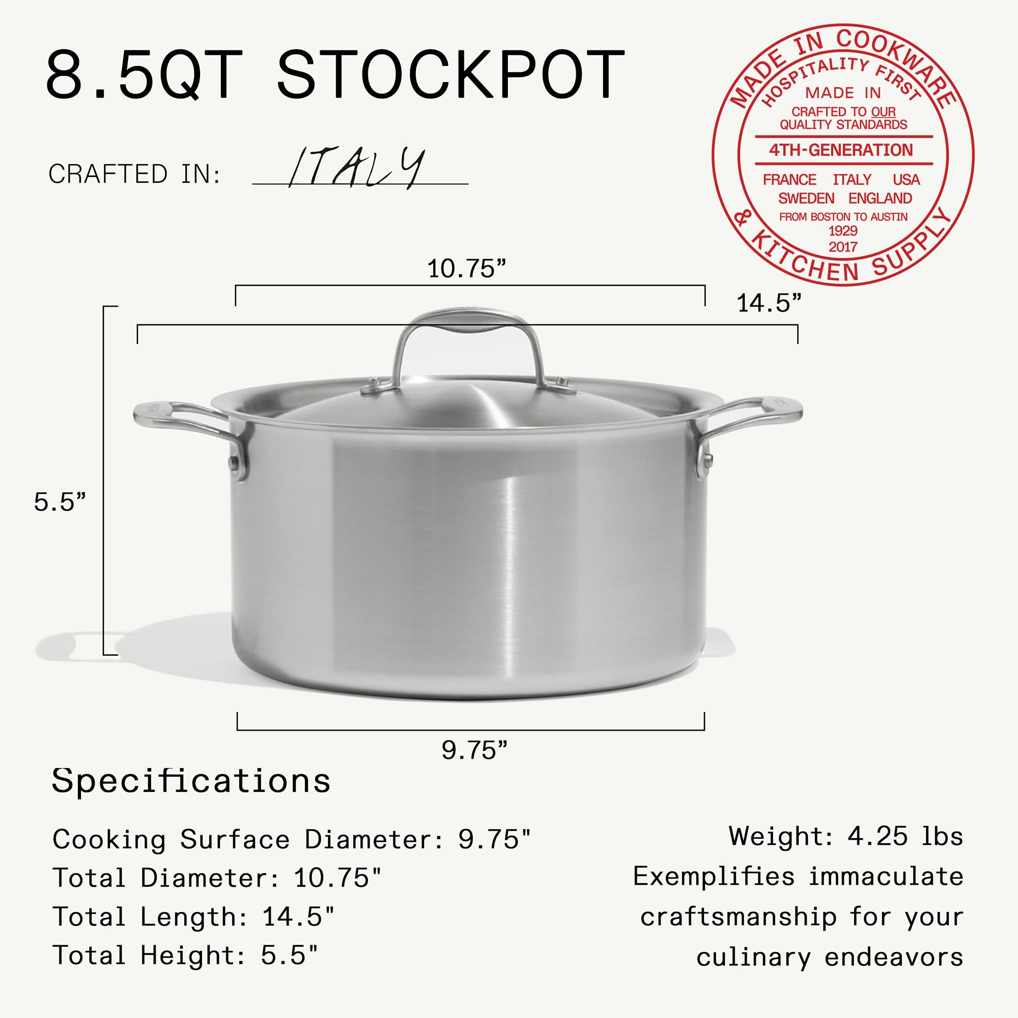 made-in-8-qt-ceramiclad-non-stick-stock-pot-with-lid-5-ply-stainless-clad-induct image 3