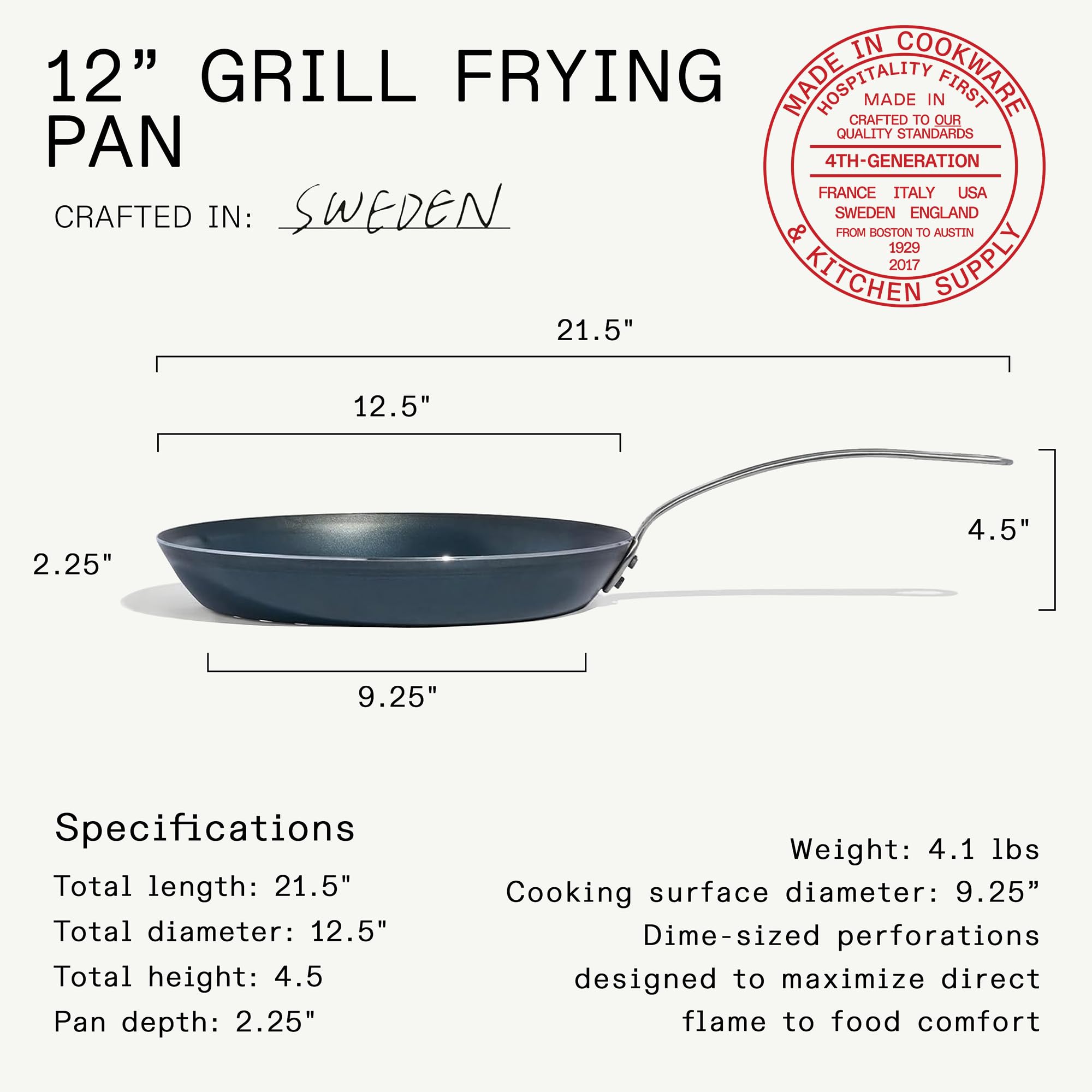 made-in-12-seasoned-carbon-steel-grill-frying-pan-pre-seasoned-high-heat-searing image 3