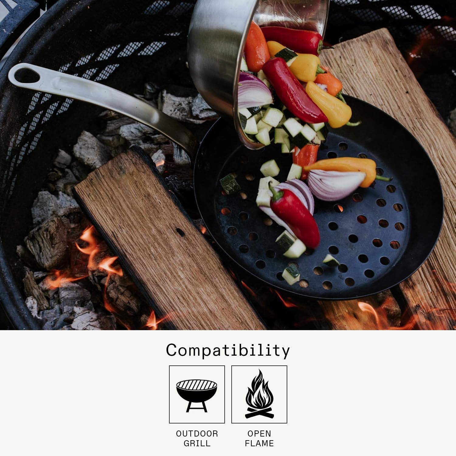 made-in-12-seasoned-carbon-steel-grill-frying-pan-pre-seasoned-high-heat-searing image 4
