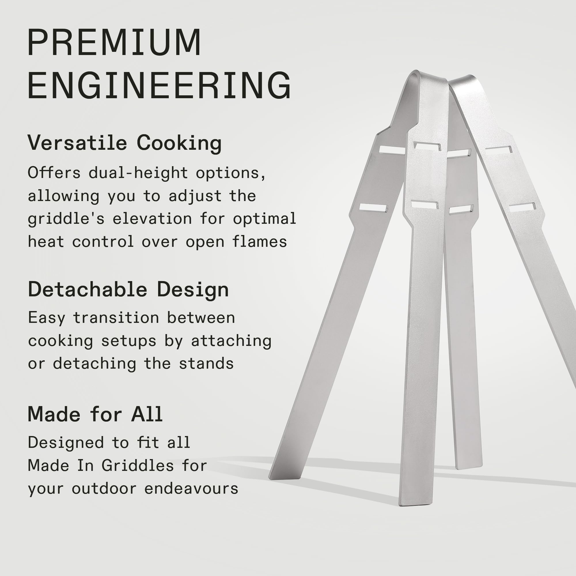 made-in-griddle-stand-dual-height-detachable-stainless-steel-stand-for-made-in-g image 3