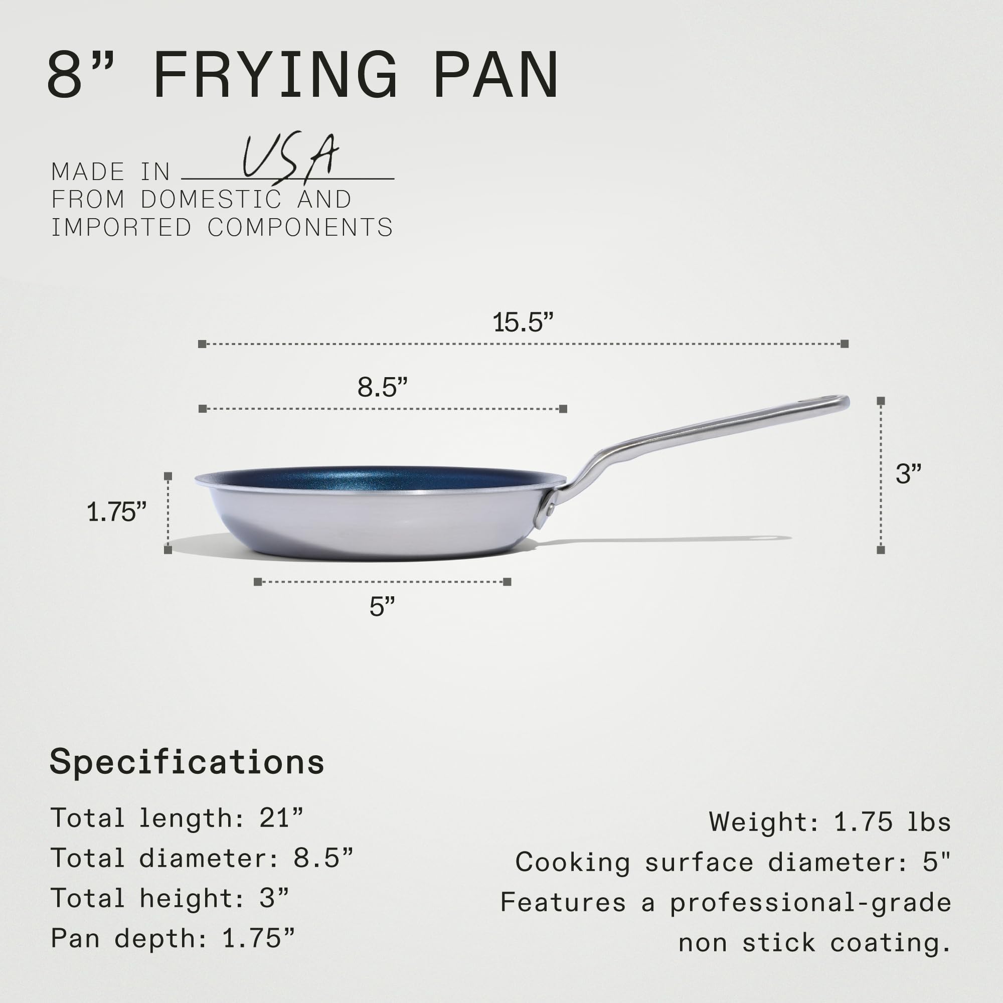 made-in-8-procoat-non-stick-fry-pan-with-pan-protector-5-ply-stainless-clad-indu image 5