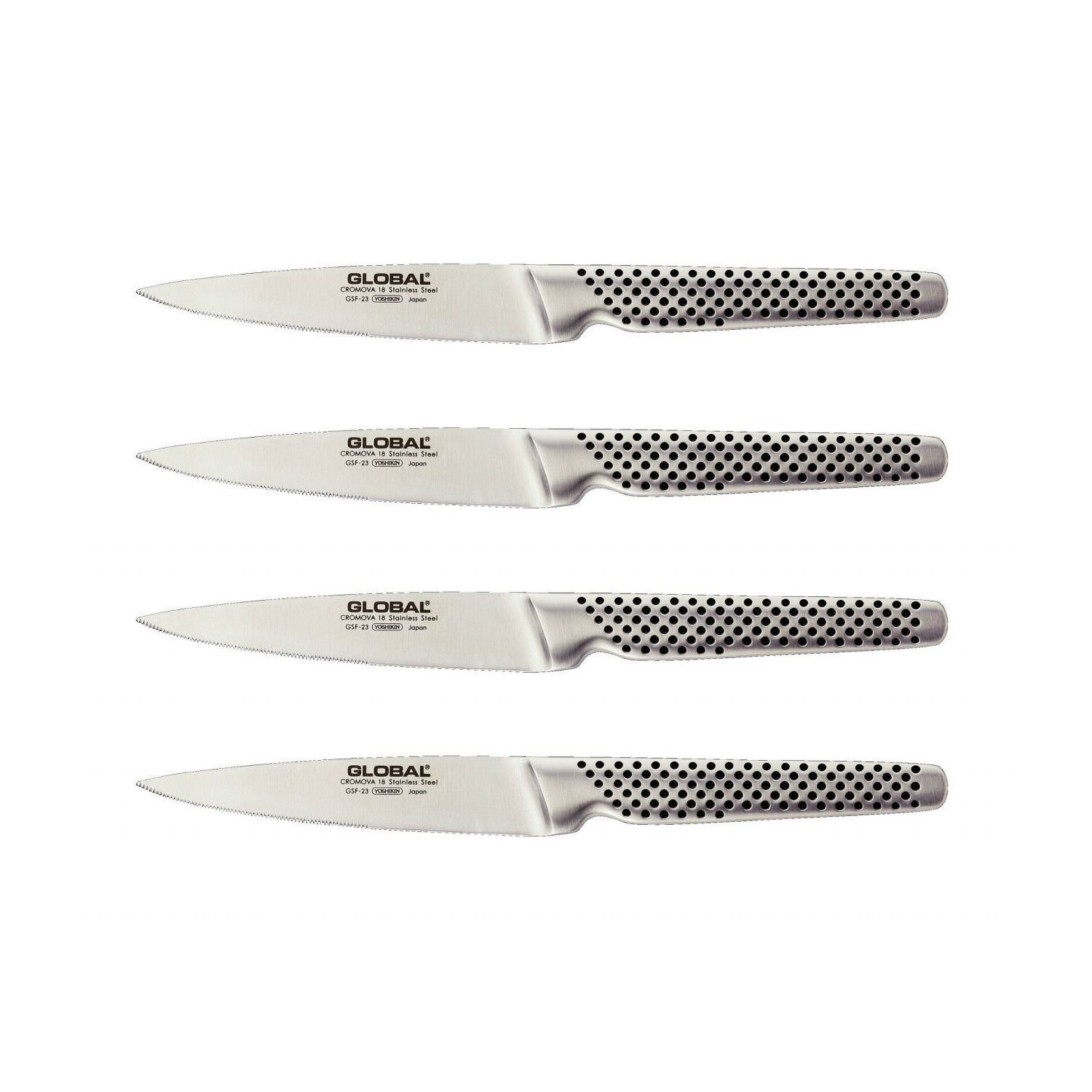 global-gsf-4023-4-piece-steak-knife-set-lightweight-japanese-stainless-steel-tab image 1