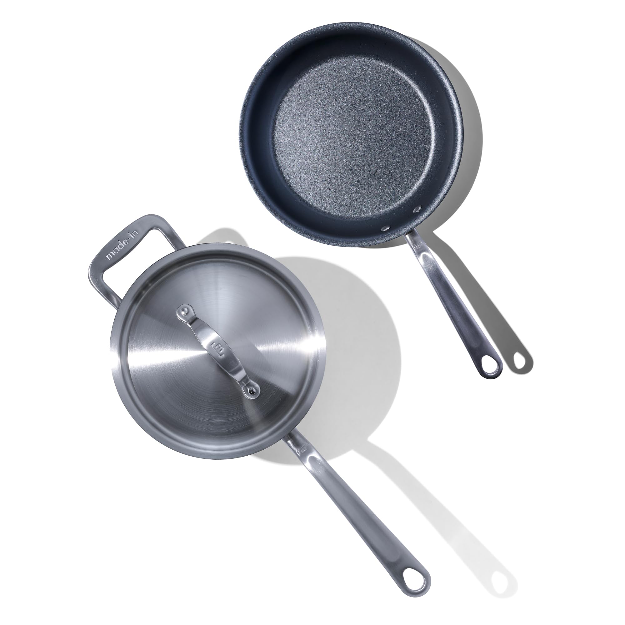 made-in-3-piece-procoat-non-stick-pan-set-graphite-5-ply-stainless-clad-frying-p image 2
