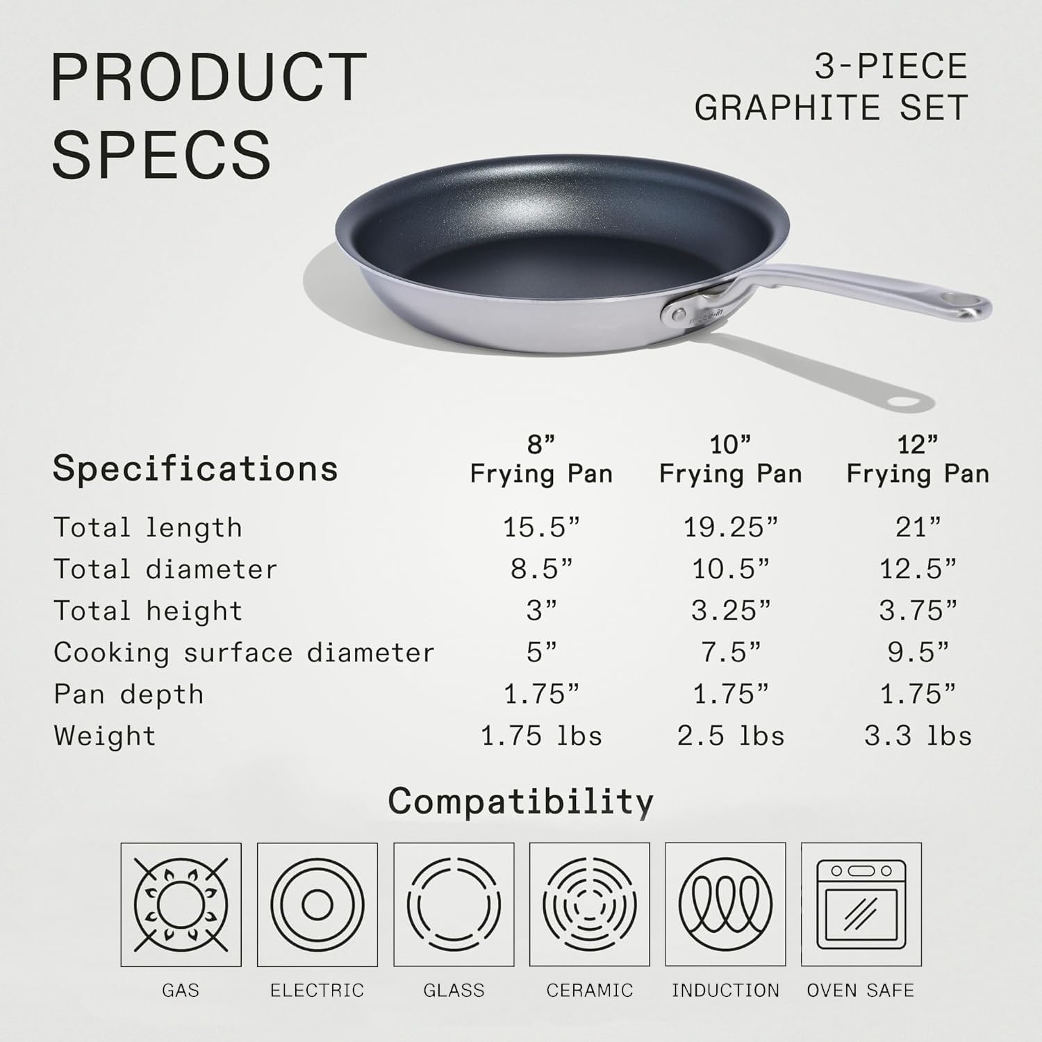 made-in-procoat-non-stick-3-piece-frying-pan-set-8-10-12-5-ply-stainless-clad-pr image 3
