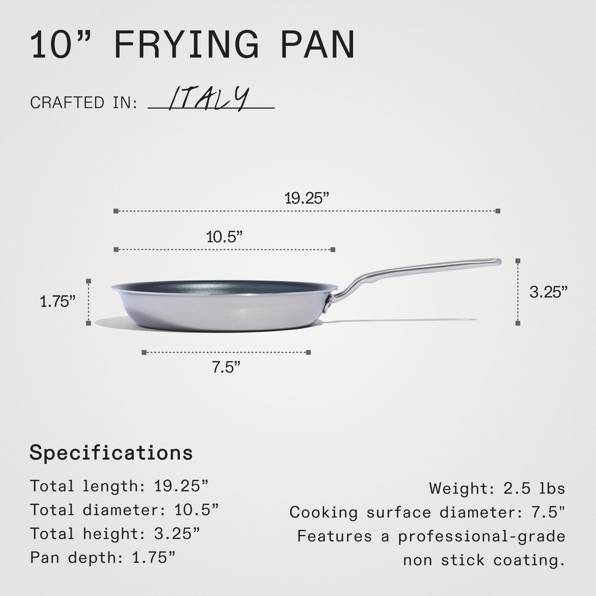 made-in-3-piece-procoat-non-stick-pan-set-graphite-5-ply-stainless-clad-frying-p image 5