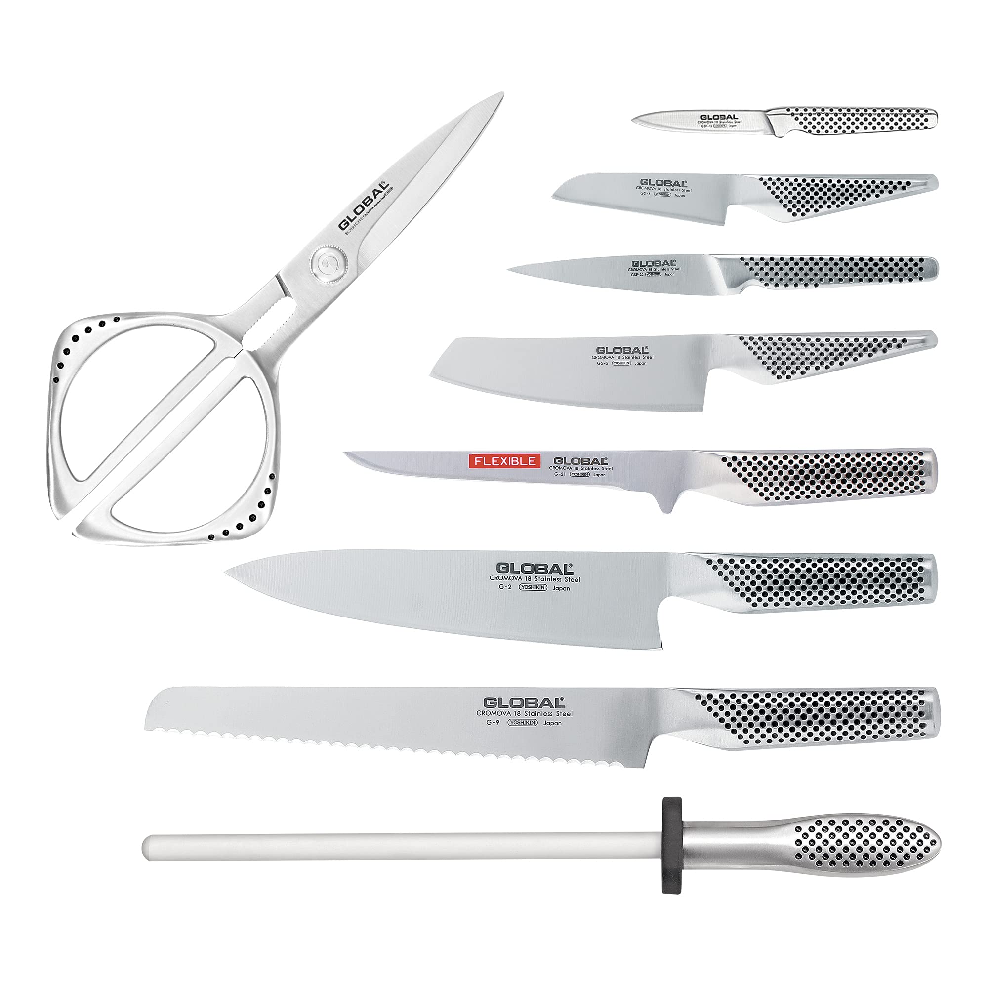 global-g-79589au-knife-block-set-forged-cromova-18-stainless-steel-kitchen-knife image 5