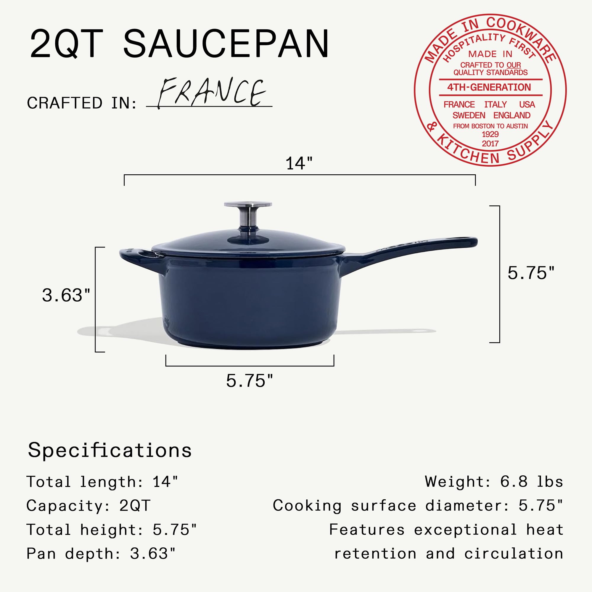 made-in-2-quart-enameled-cast-iron-saucepan-with-lid-harbour-blue-hand-enameled- image 3