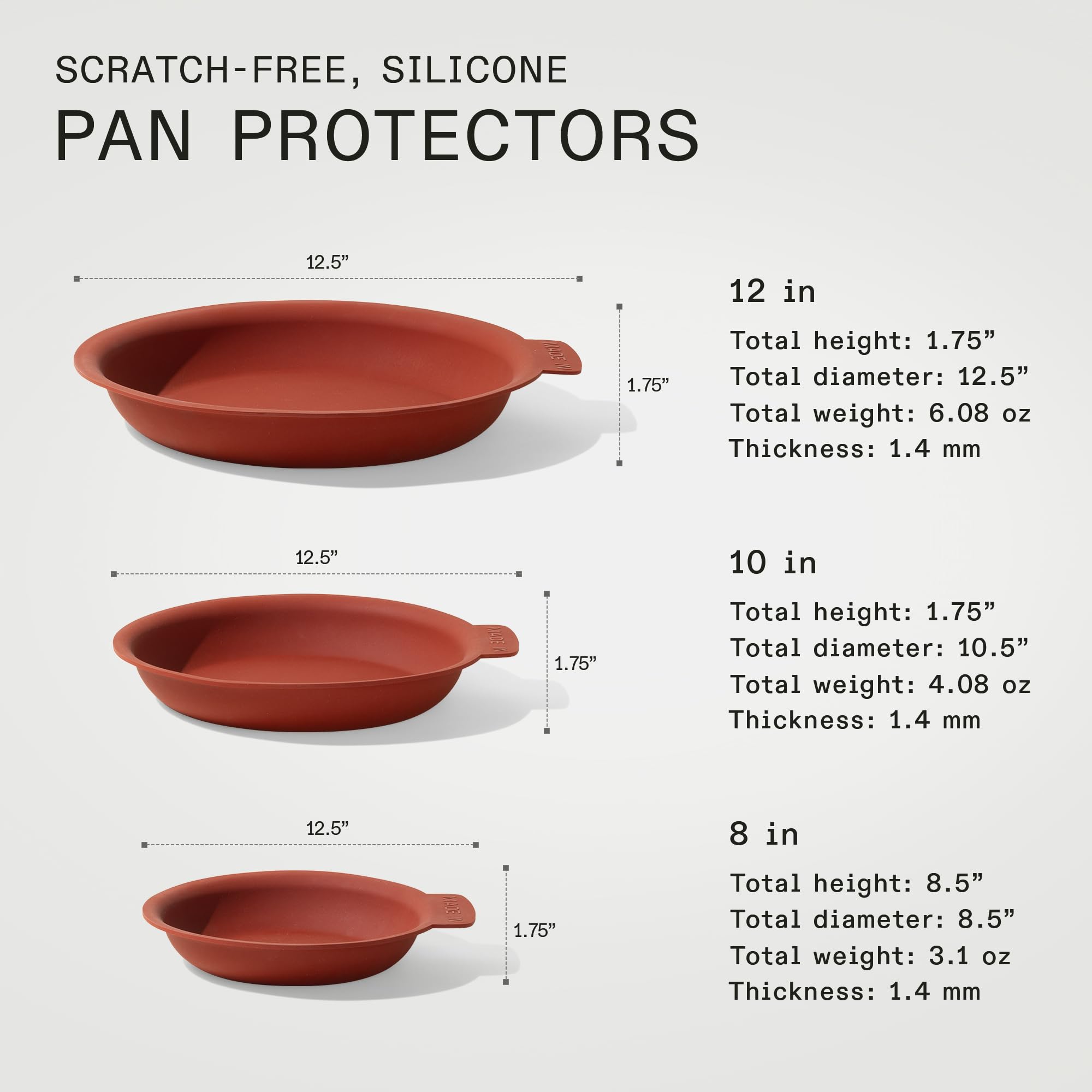 made-in-procoat-3-piece-non-stick-fry-pan-set-8-10-12-with-3-piece-silicone-pan- image 6