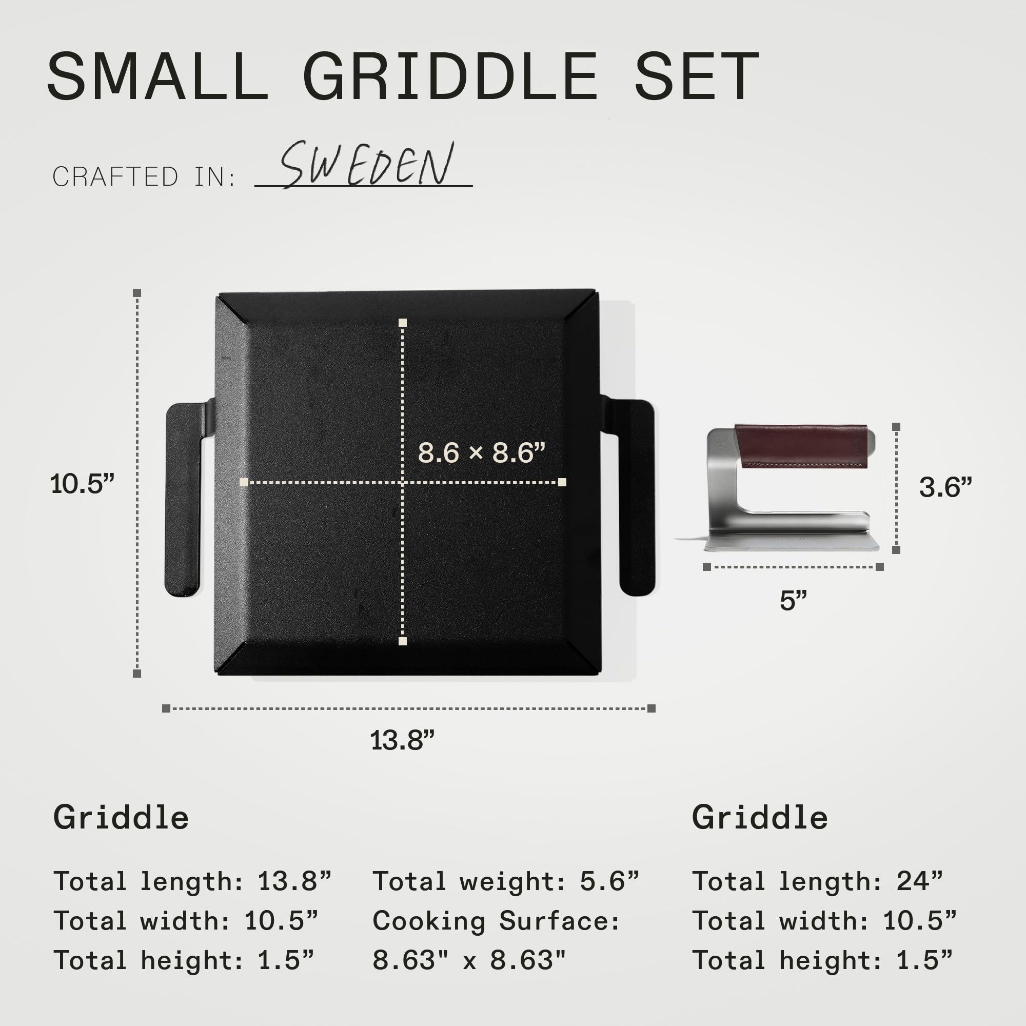 made-in-carbon-steel-half-griddle-grill-press-10-5-swedish-crafted-induction-coo image 6