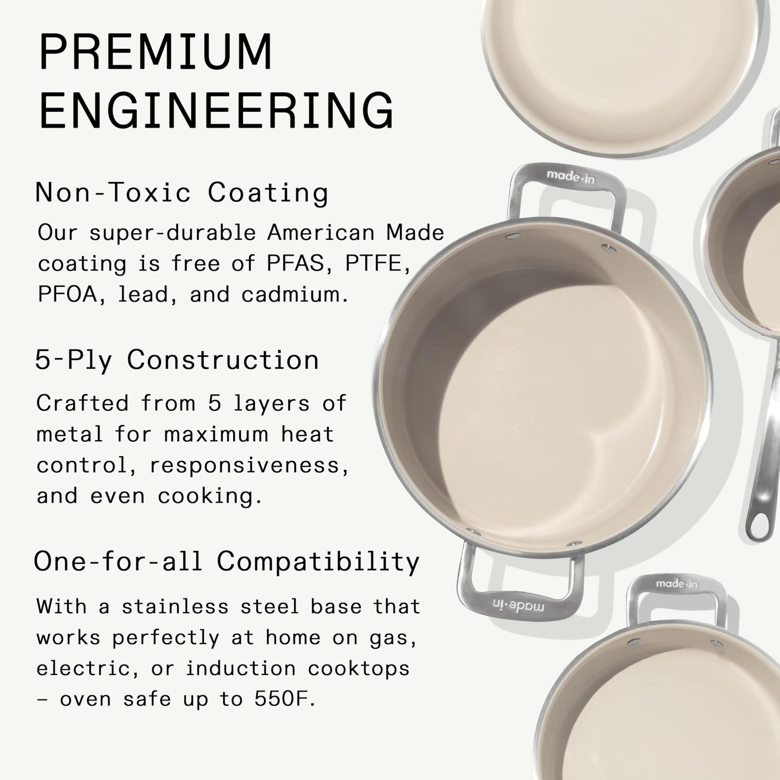 made-in-7-piece-ceramiclad-non-stick-pot-and-pan-set-5-ply-stainless-clad-stainl image 2
