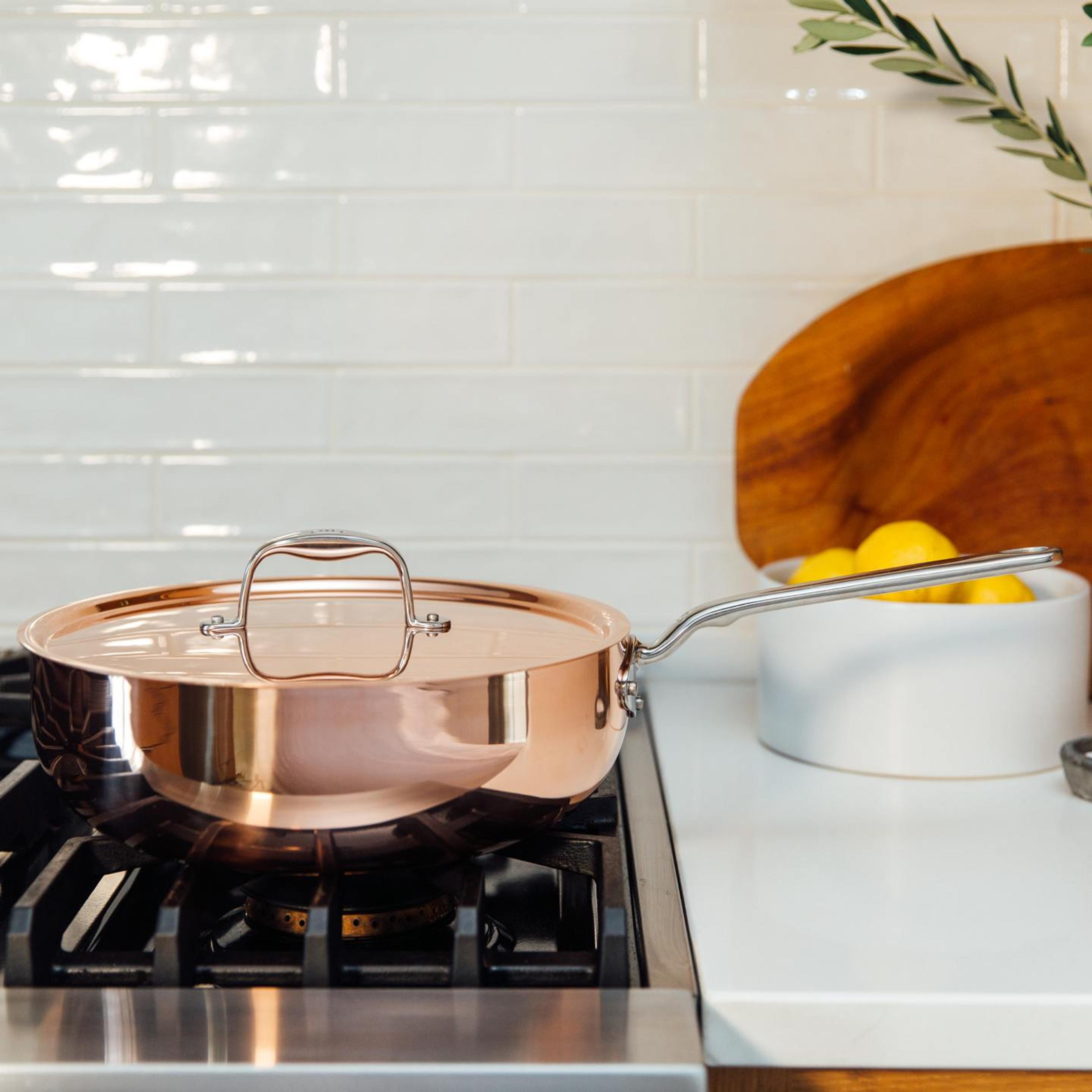 made-in-copper-saucier-edgeless-bottom-copper-sauce-pan-with-curved-walls image 2
