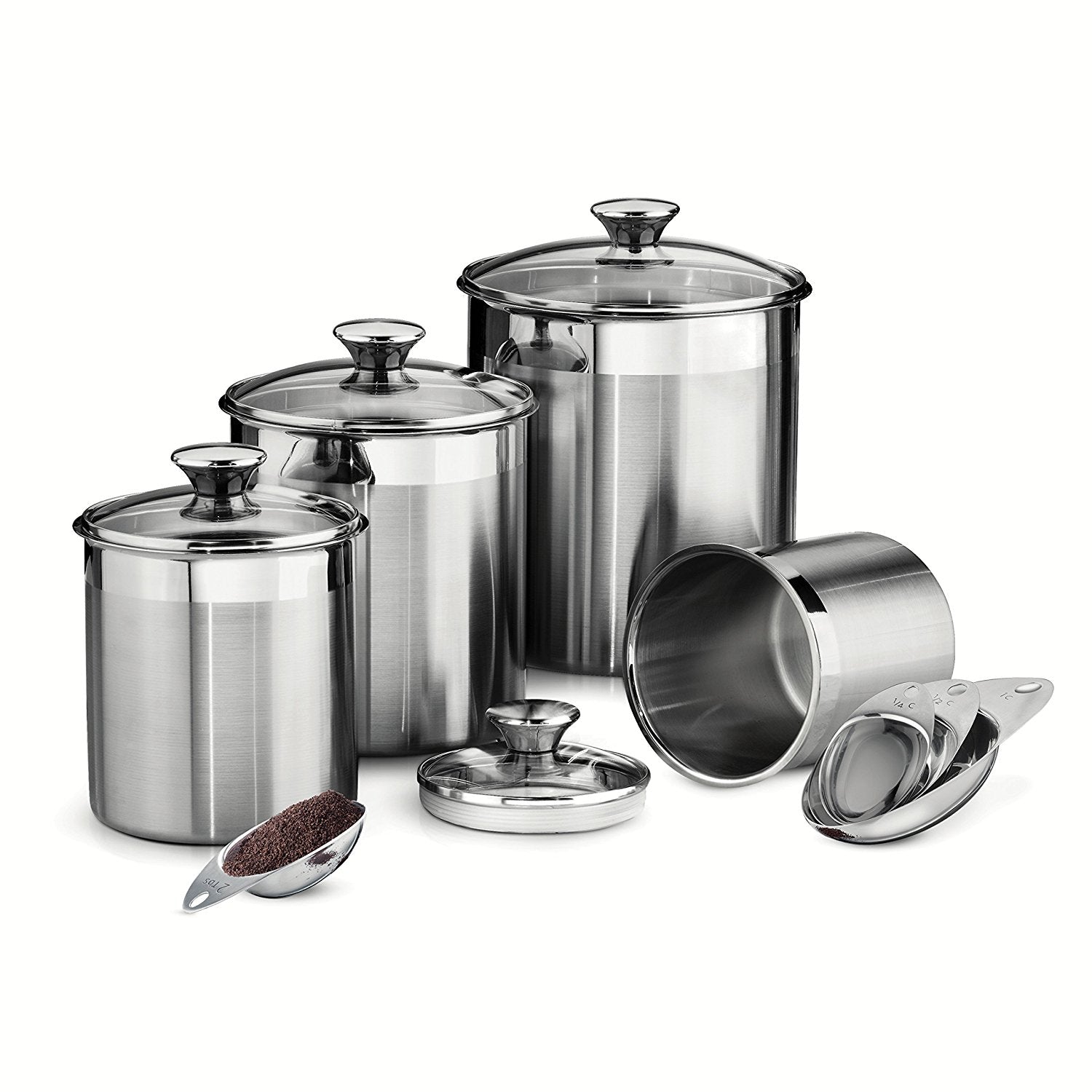 tramontina-gourmet-8-piece-stainless-steel-covered-canister-and-scoop-set-18-10- image 1