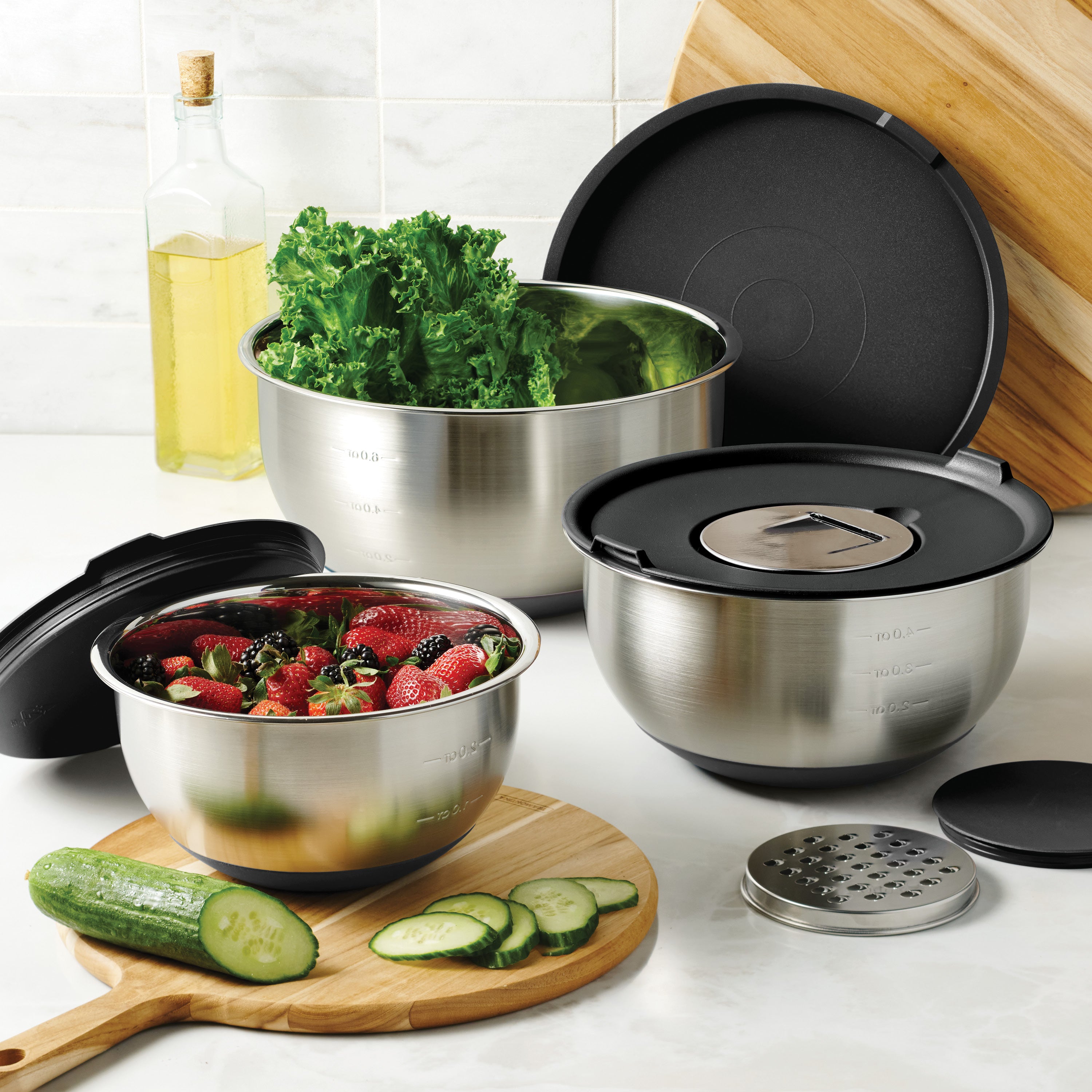 tramontina-8-piece-stainless-steel-mixing-bowl-grater-set-with-lids-and-silicone image 4