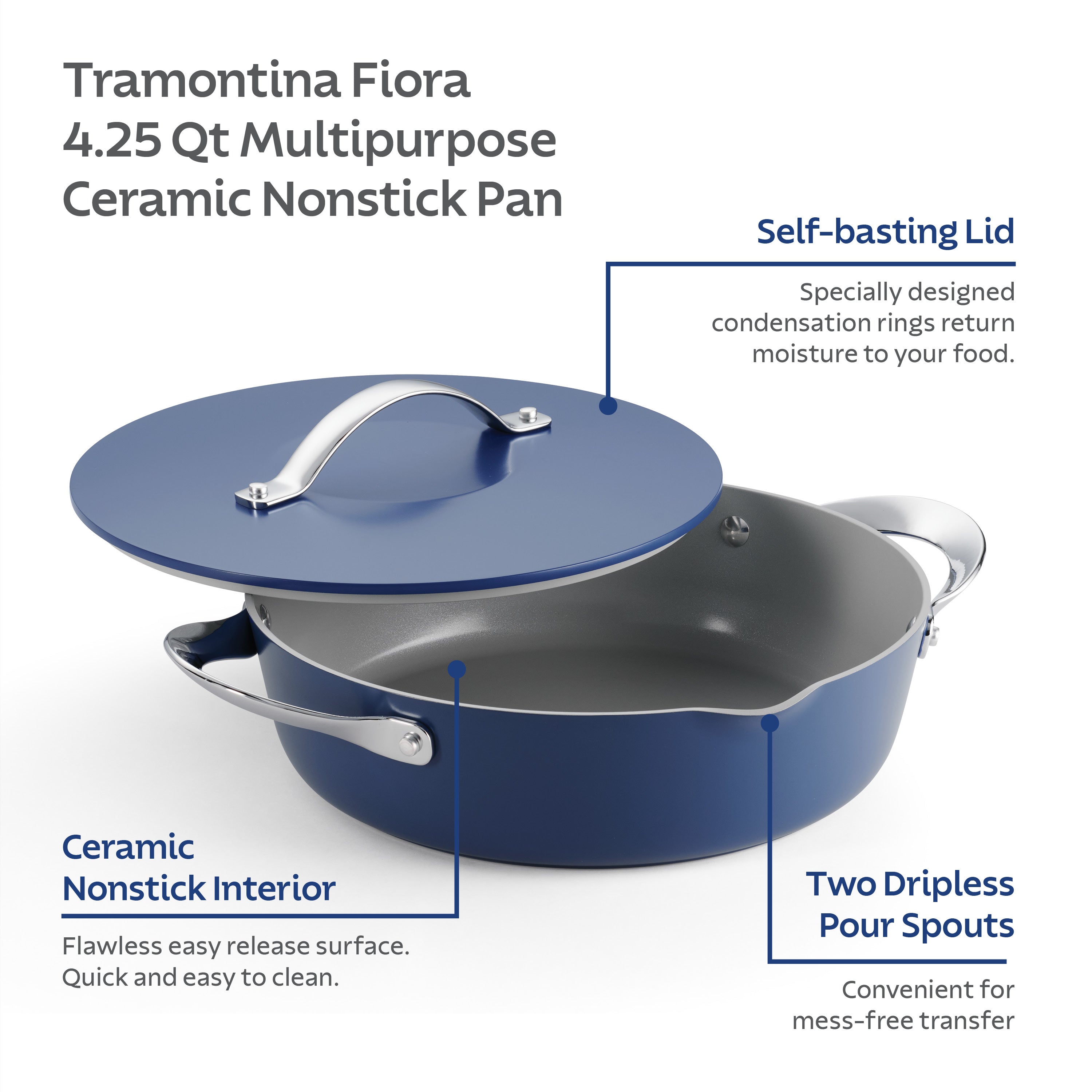 tramontina-fiora-4-25-quart-multipurpose-ceramic-nonstick-pan-heavy-gauge-alumin image 7