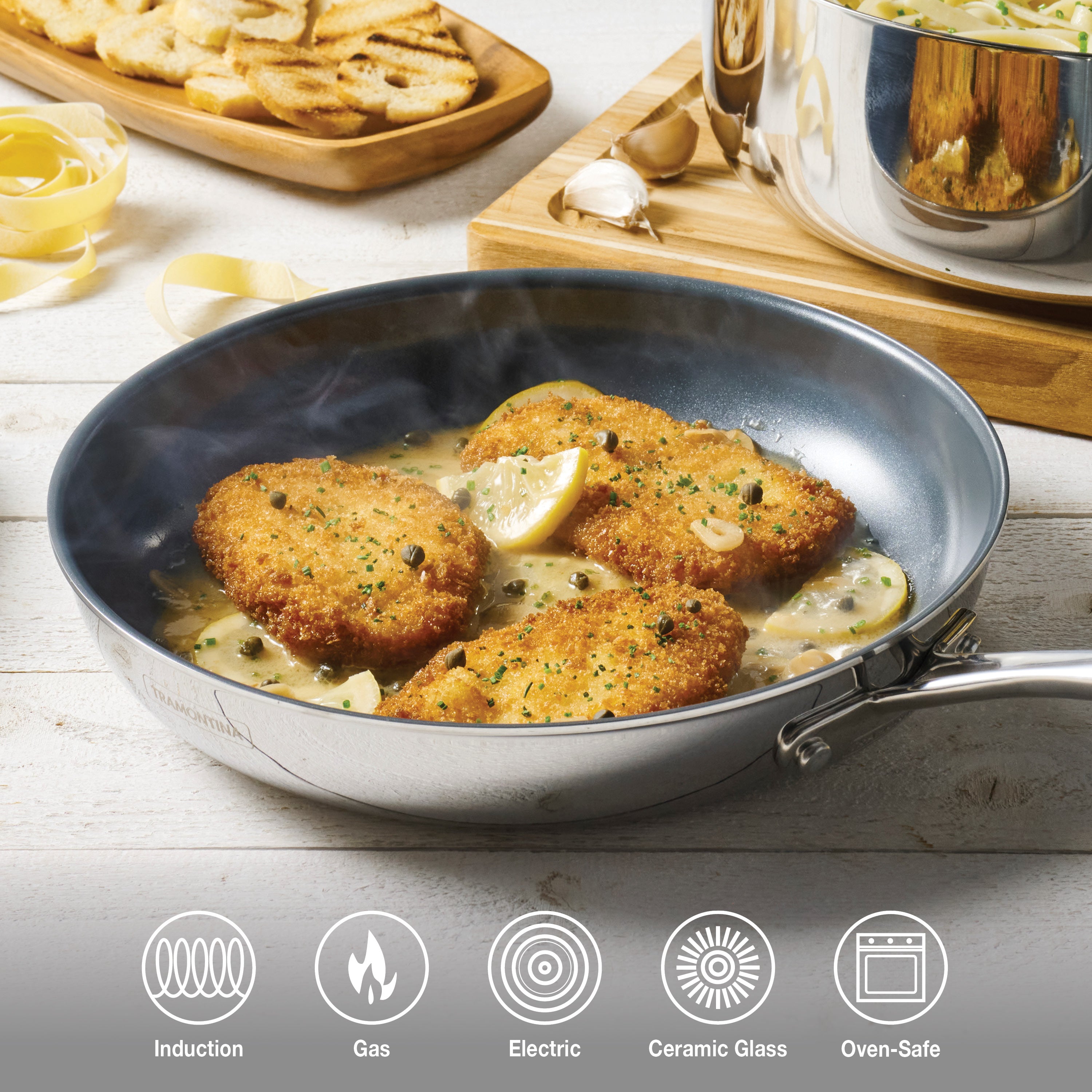 tramontina-4-piece-stainless-steel-fry-pan-set-with-ceramic-nonstick-interior-an image 2