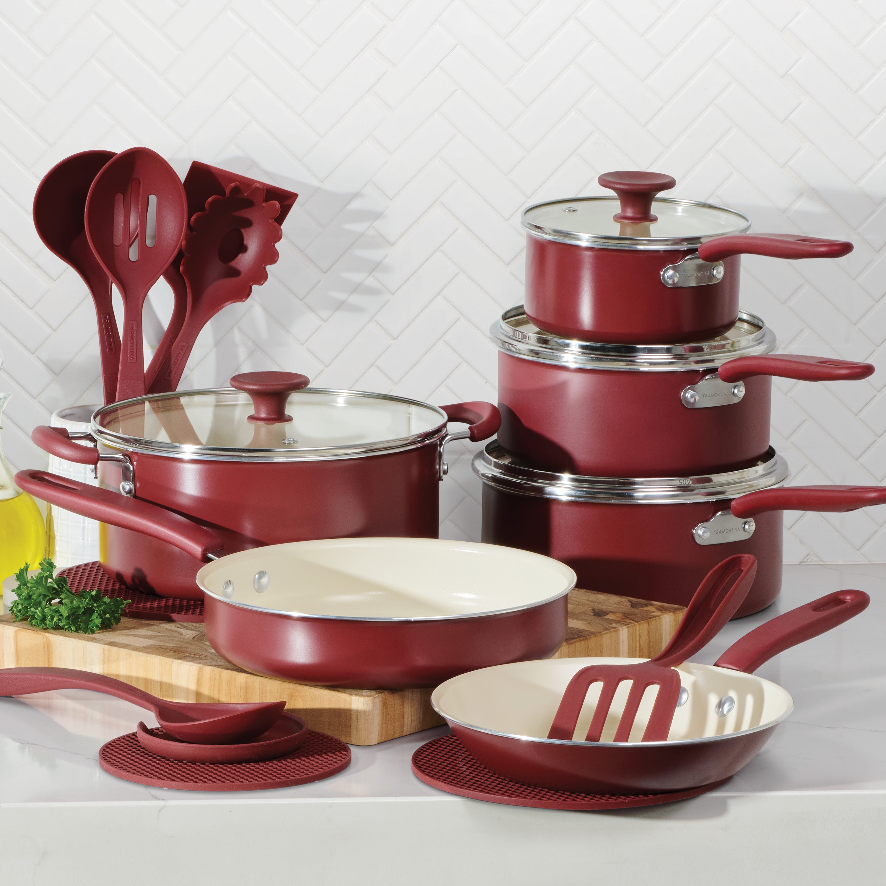tramontina-ceramaware-20-piece-ceramic-nonstick-cookware-set-with-tempered-glass image 2
