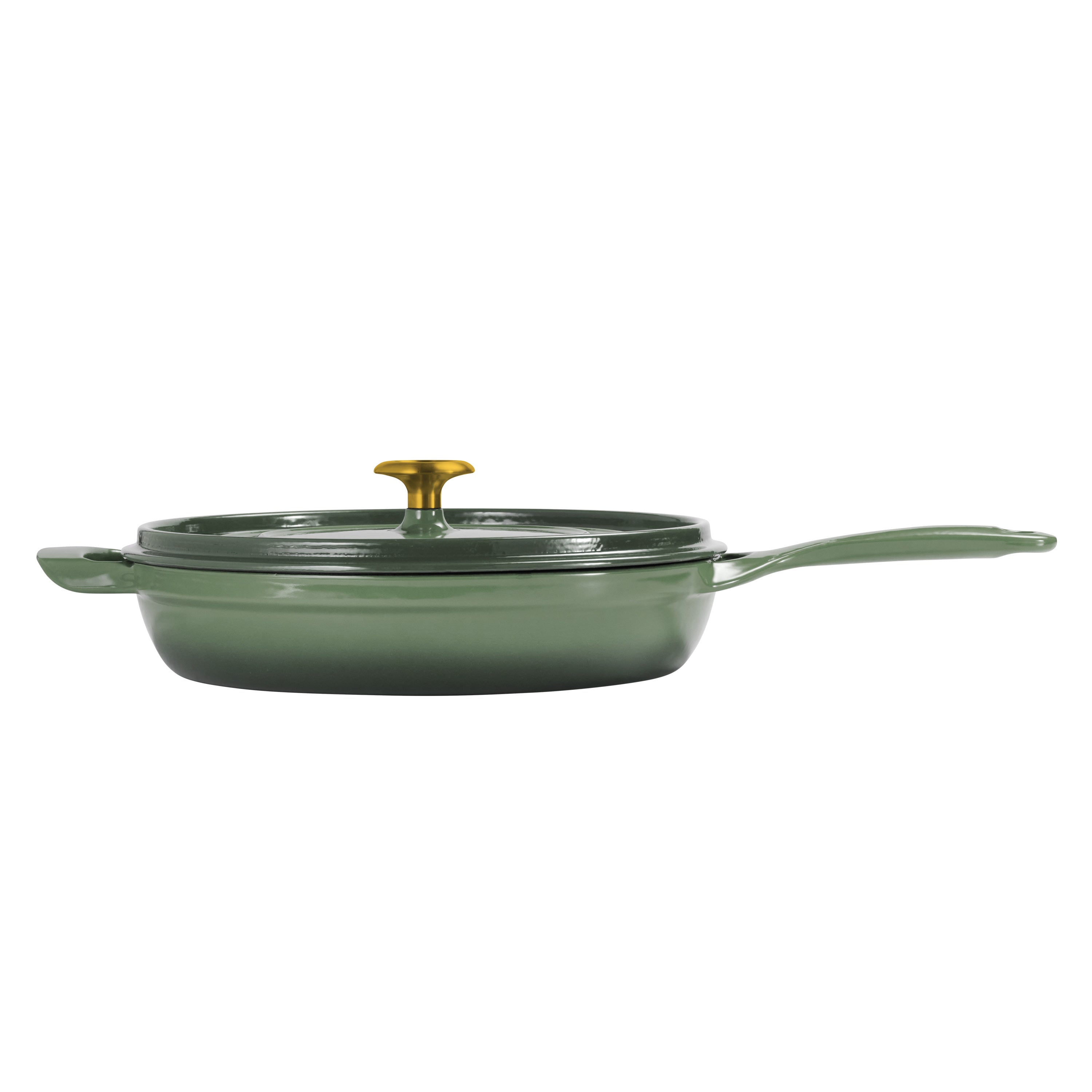 tramontina-12-inch-enameled-cast-iron-skillet-with-lid-blue-or-white image 2