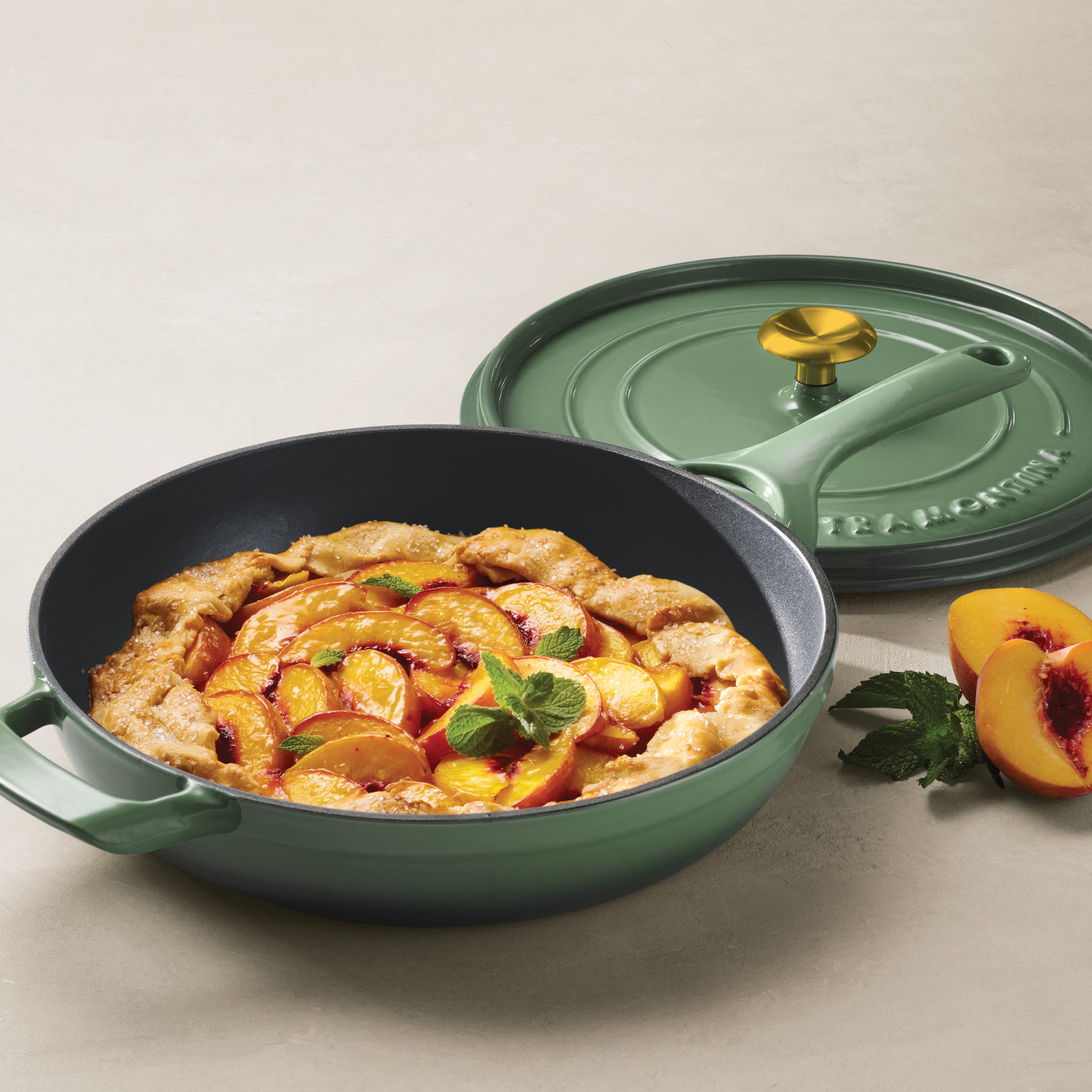 tramontina-12-inch-enameled-cast-iron-skillet-with-lid-blue-or-white image 5