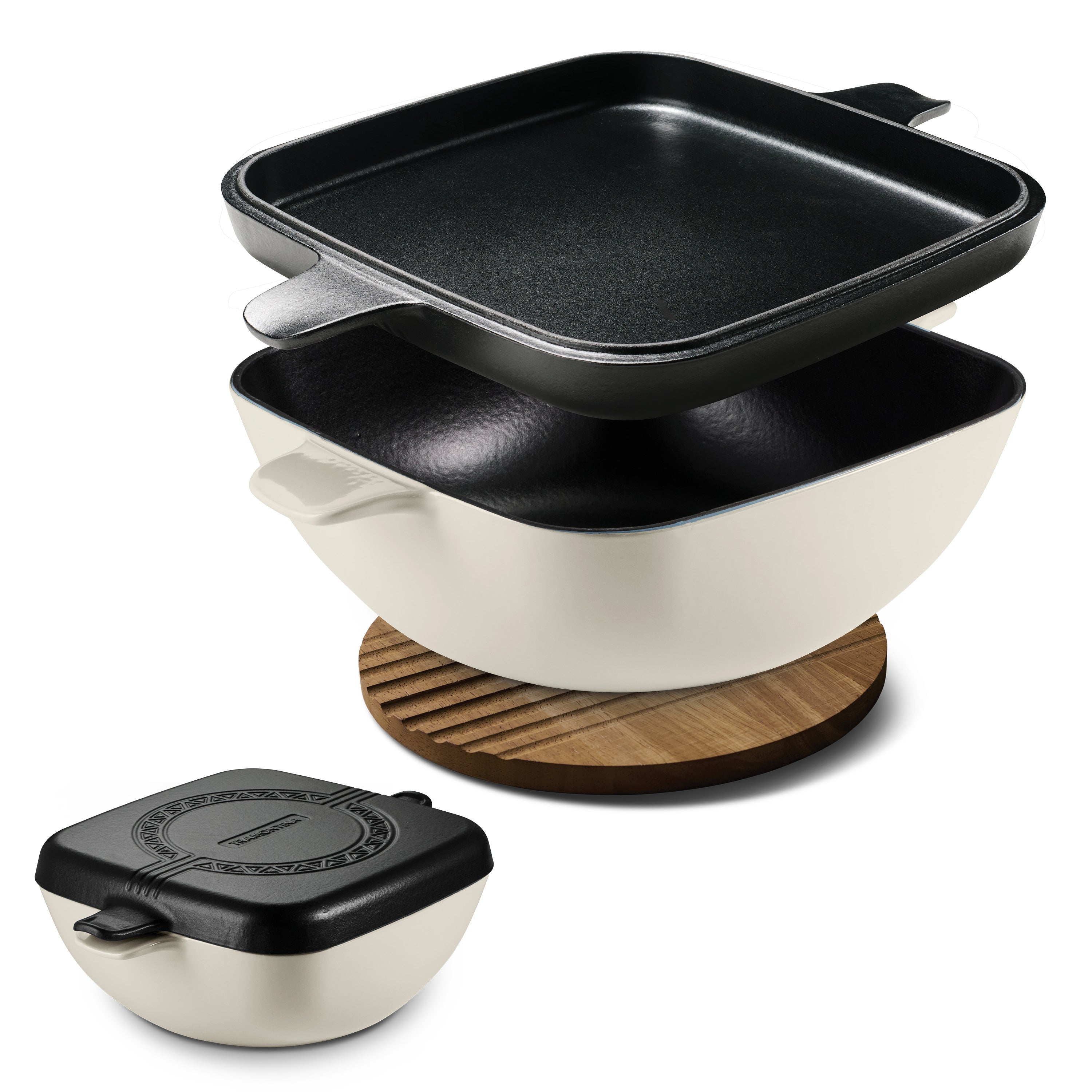 tramontina-cultura-6-5-quart-enameled-cast-iron-multi-cooker-with-reversible-lid image 3