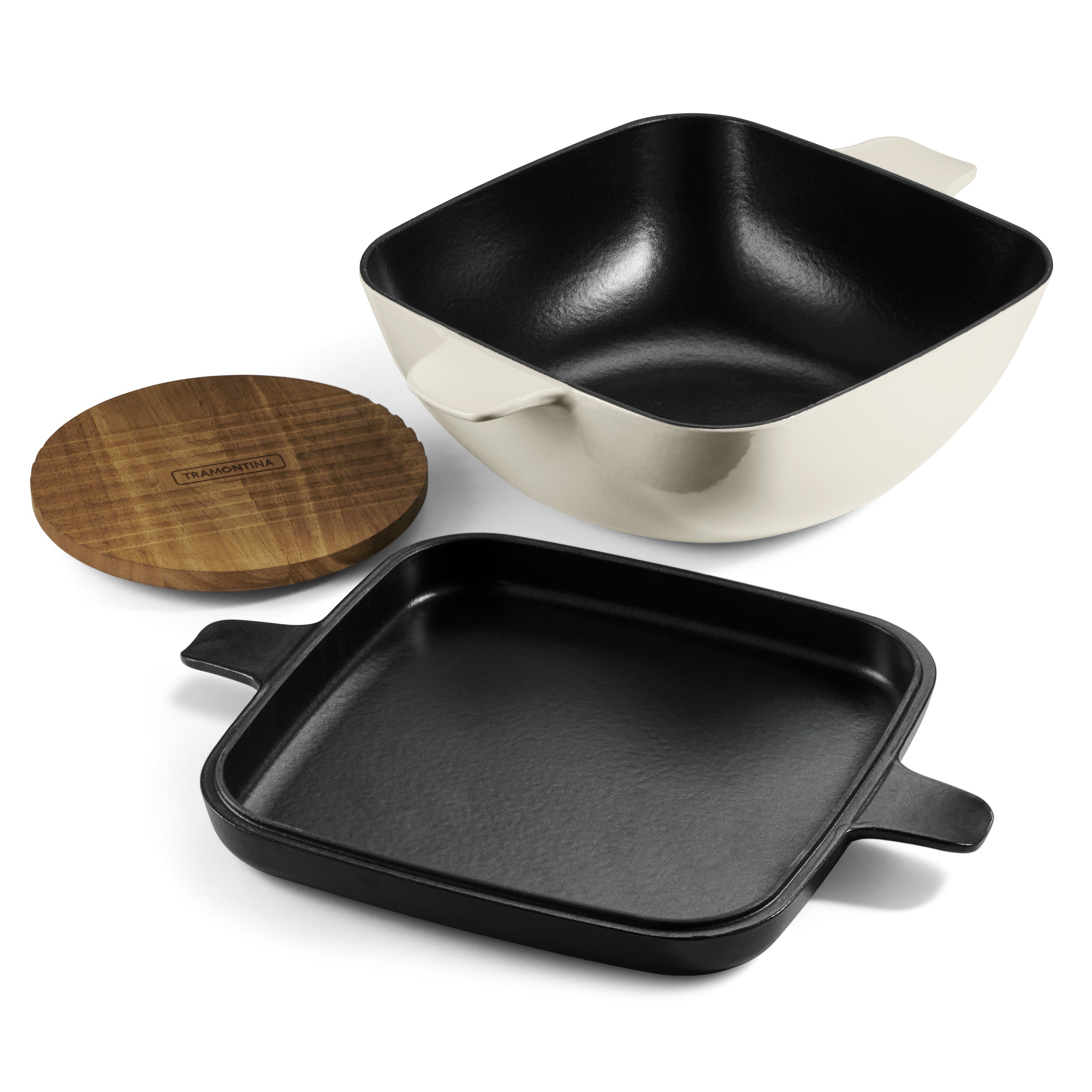 tramontina-cultura-6-5-quart-enameled-cast-iron-multi-cooker-with-reversible-lid image 5