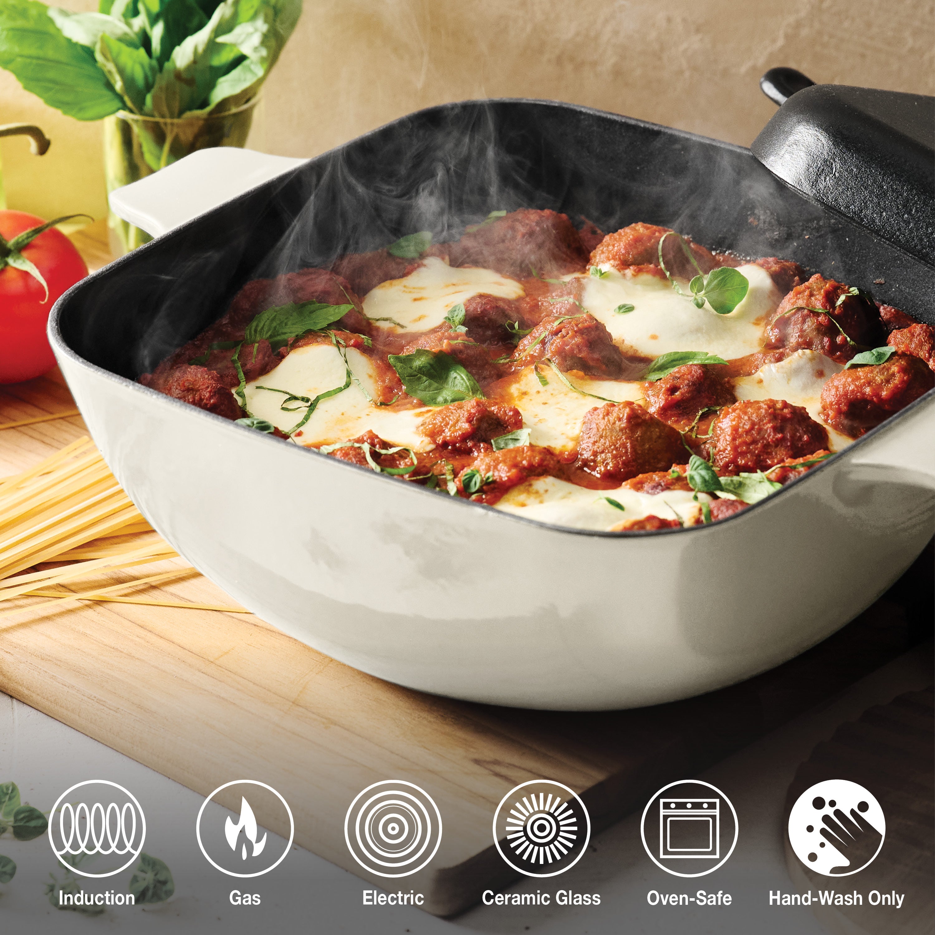 tramontina-cultura-6-5-quart-enameled-cast-iron-multi-cooker-with-reversible-lid image 7