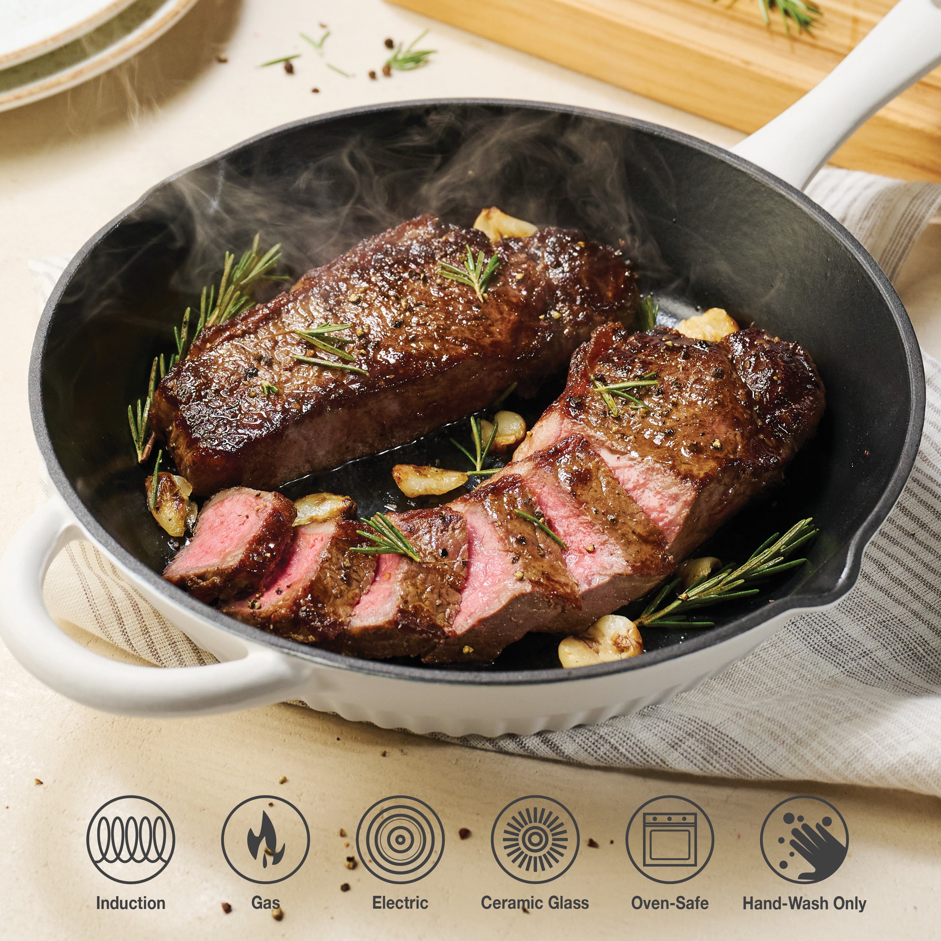 tramontina-mesa-10-inch-enameled-cast-iron-skillet-with-dual-pour-spouts-no-seas image 5