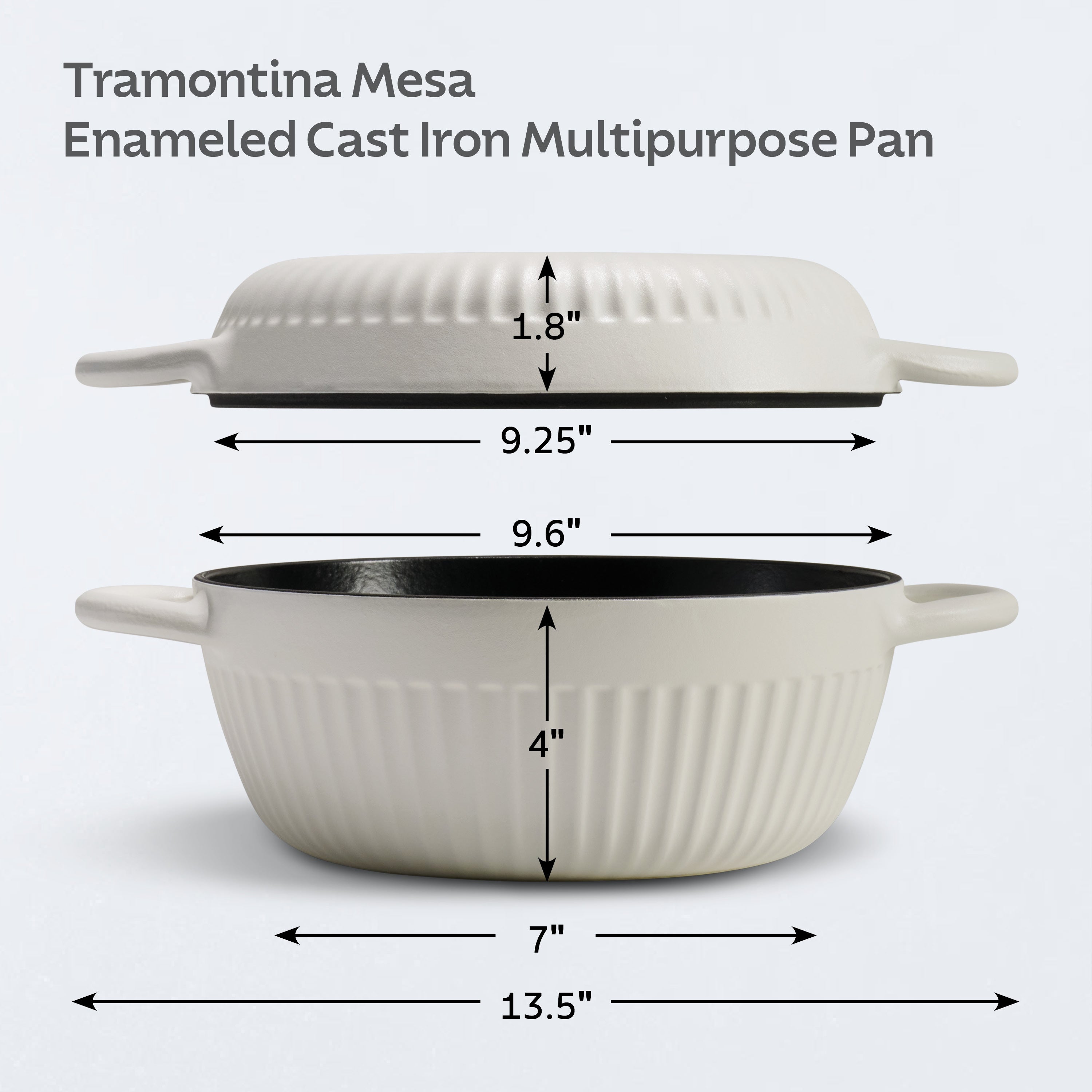 tramontina-mesa-2-piece-enameled-cast-iron-multipurpose-bread-oven-5-quart-inter image 6