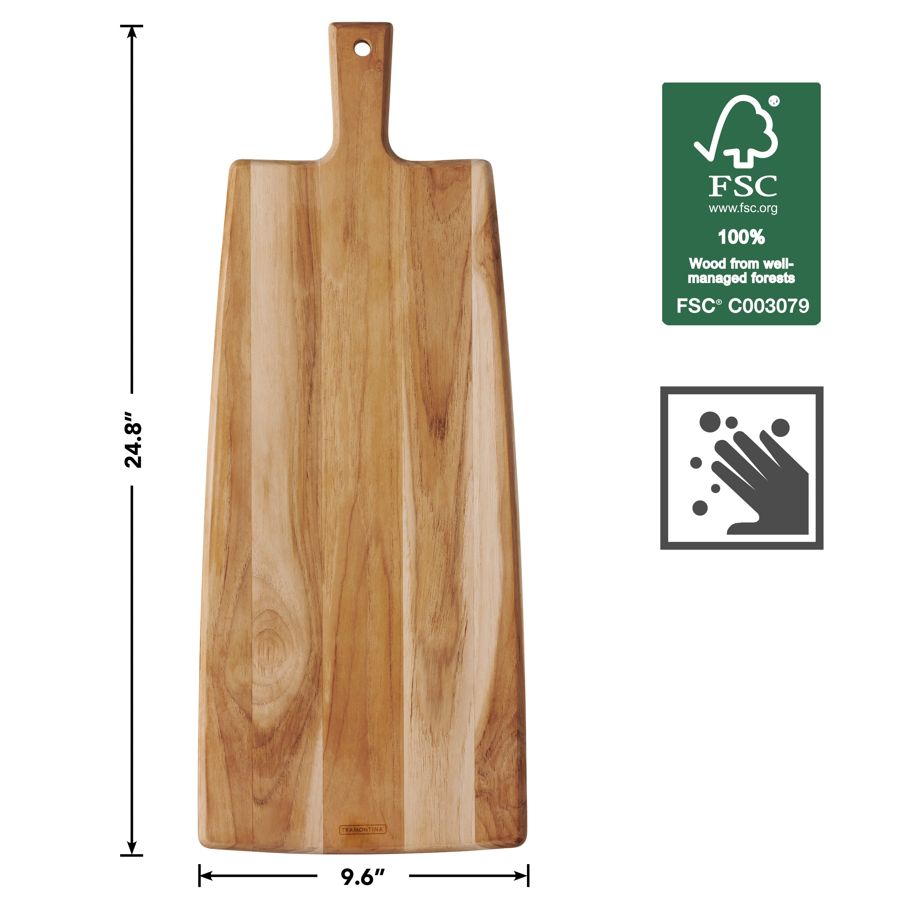 tramontina-24-inch-large-teak-wood-charcuterie-board-with-handle image 6
