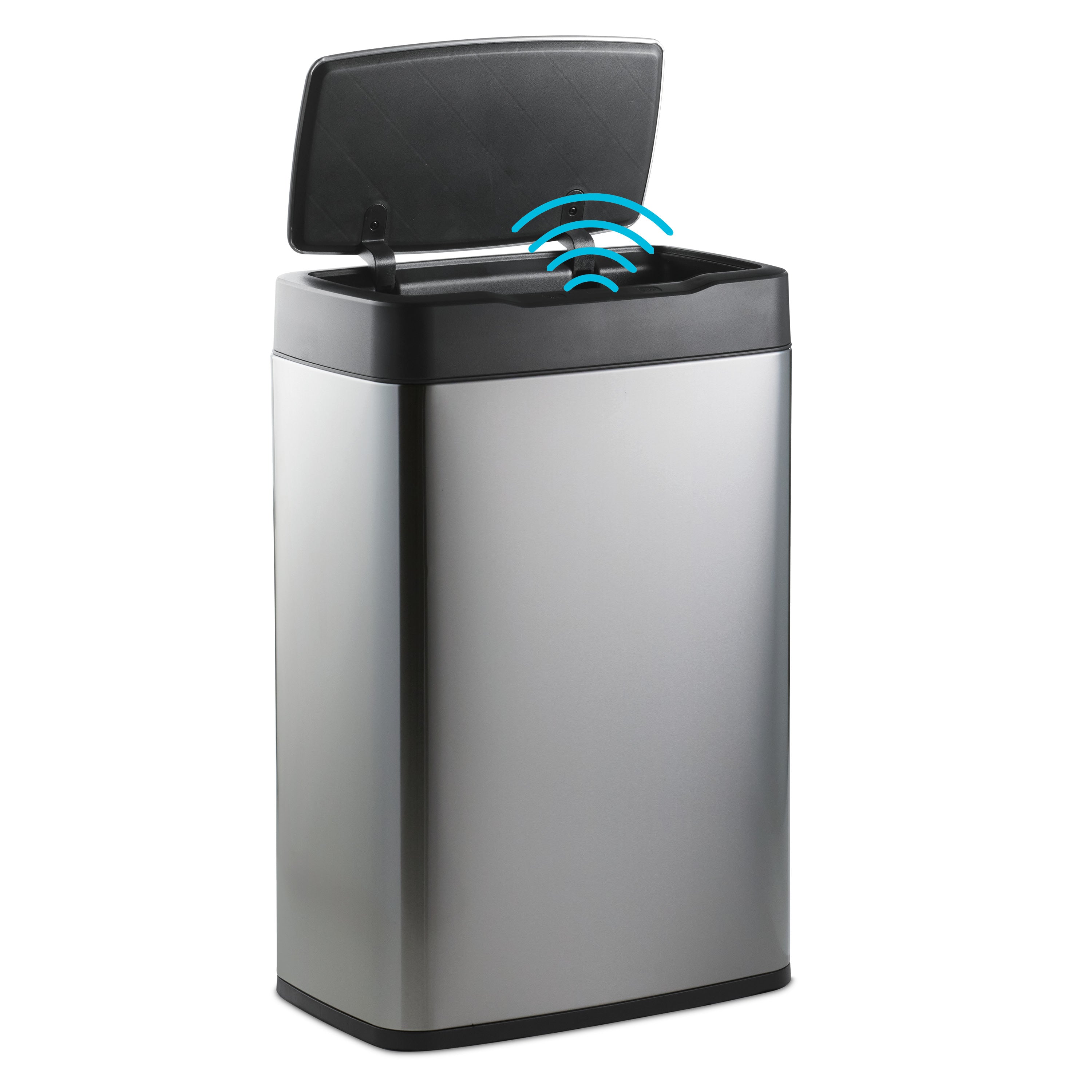 tramontina-13-gallon-stainless-steel-sensor-trash-bin-with-motion-activated-lid image 1