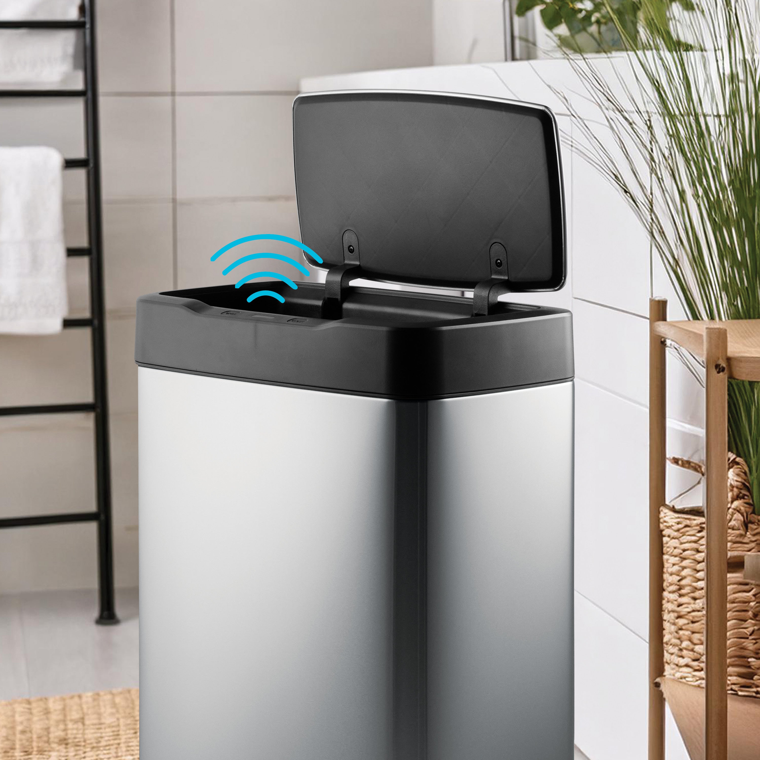 tramontina-13-gallon-stainless-steel-sensor-trash-bin-with-motion-activated-lid image 2