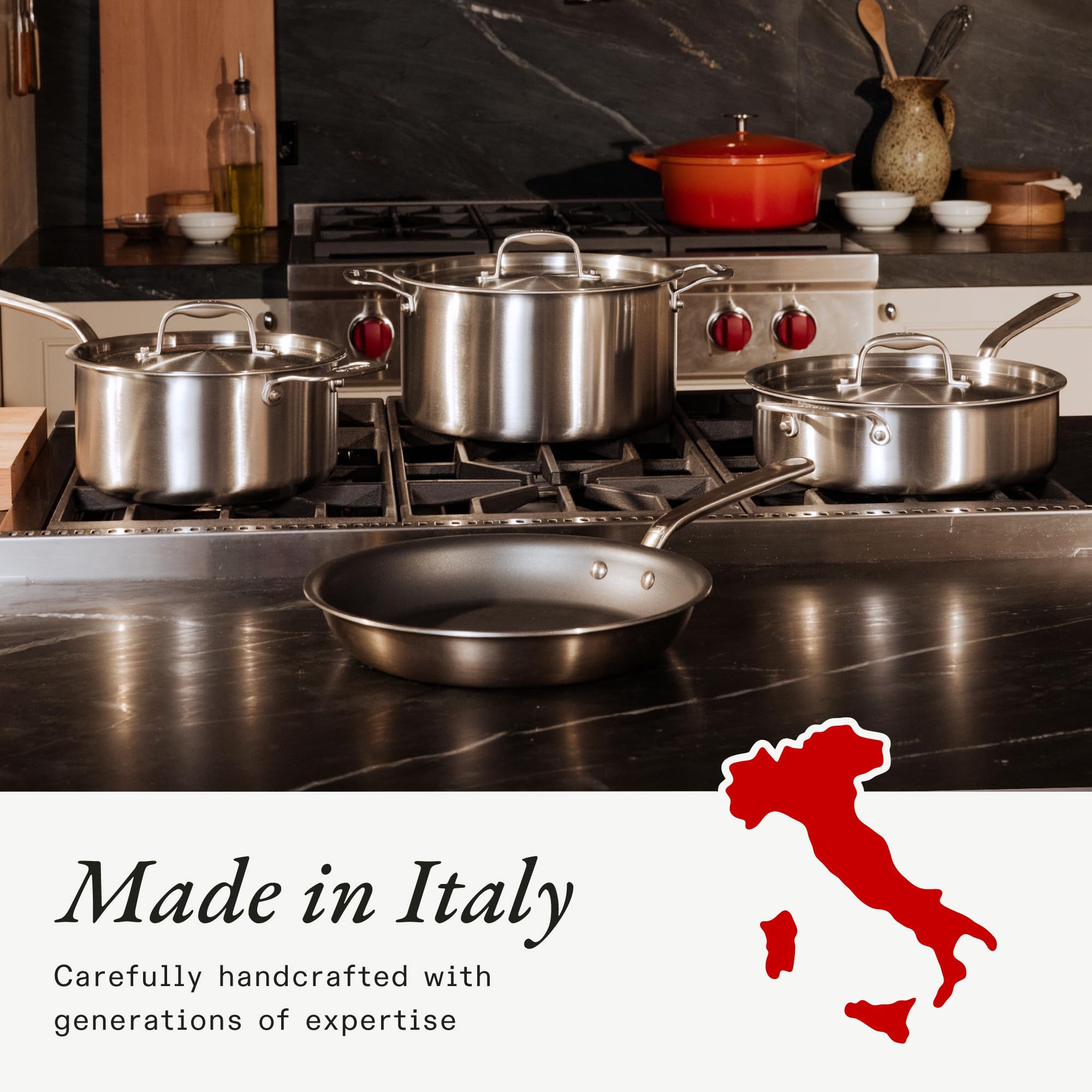 made-in-8-qt-procoat-non-stick-stock-pot-with-lid-harbour-blue-5-ply-stainless-c image 6