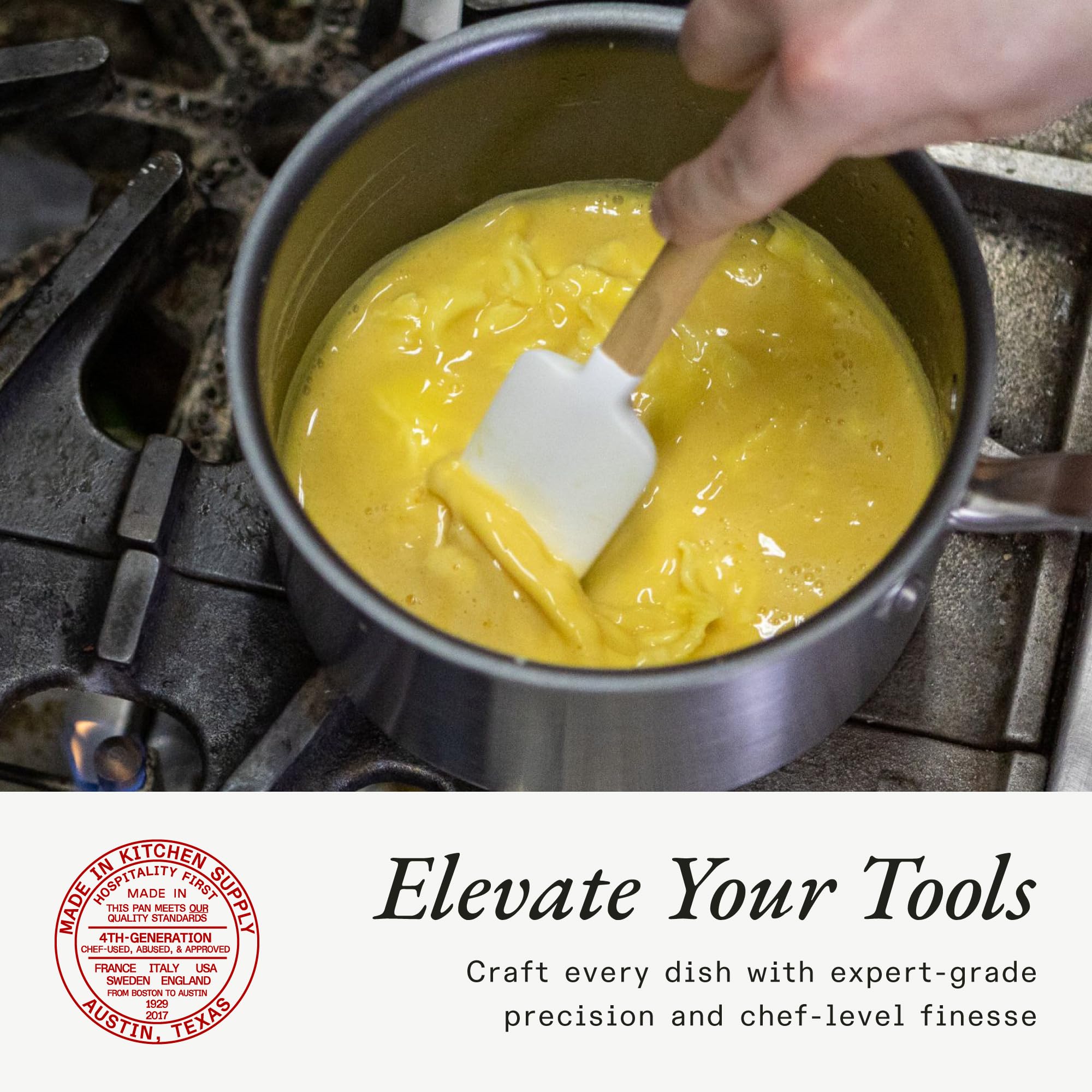 made-in-procoat-2-quart-non-stick-sauce-pan-with-lid-graphite-5-ply-stainless-cl image 4