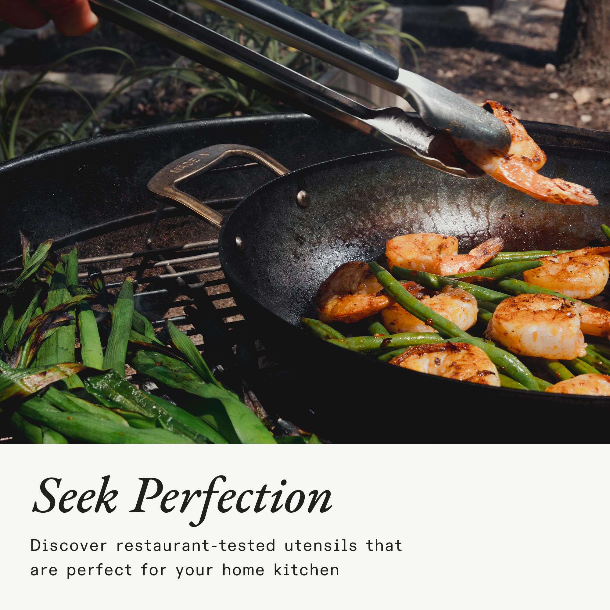 made-in-12-seasoned-carbon-steel-grill-basket-53-perforations-naturally-non-stic image 7