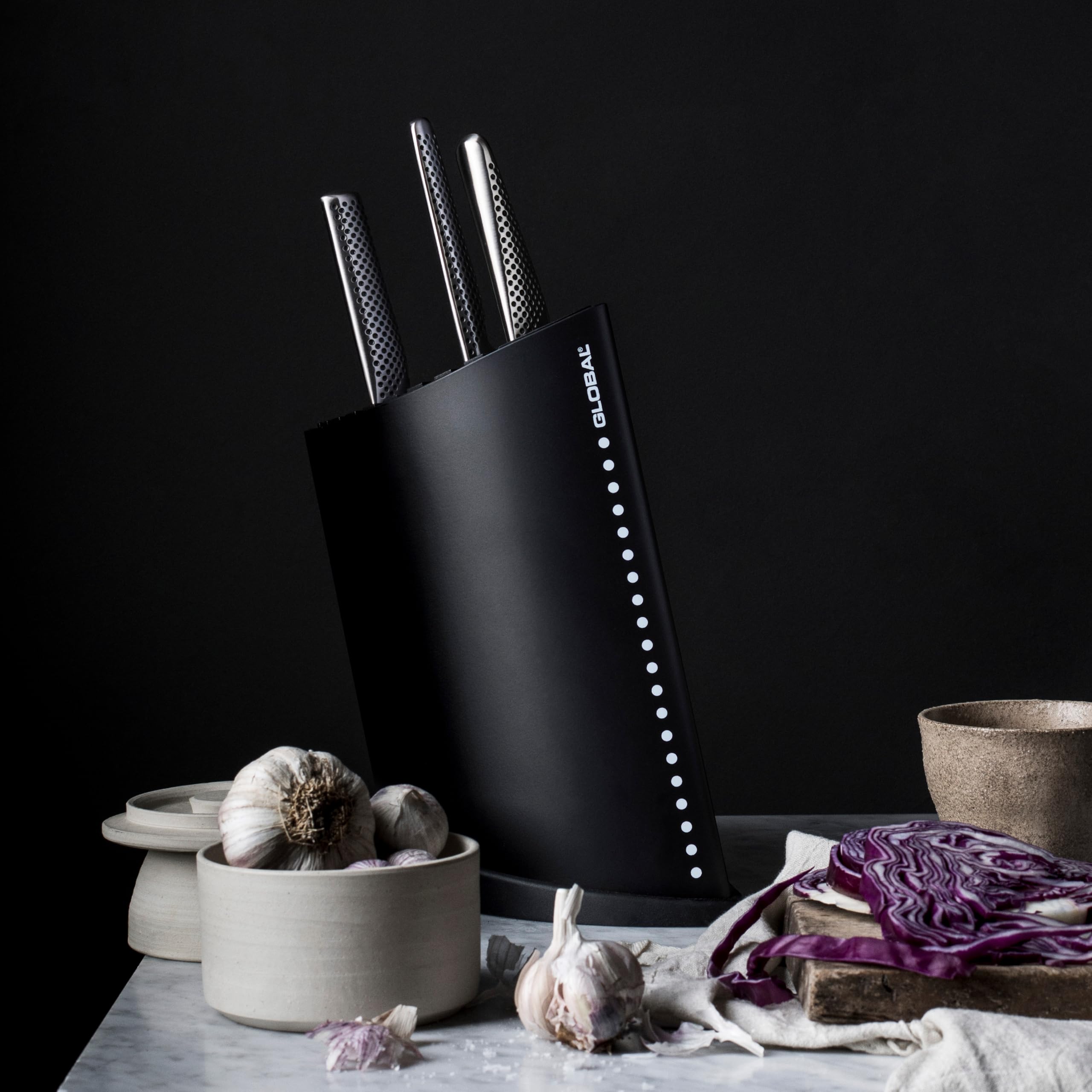 global-gkb-52-cb-10-slot-knife-block-black-holds-9-knives-plus-steel-or-shears image 6
