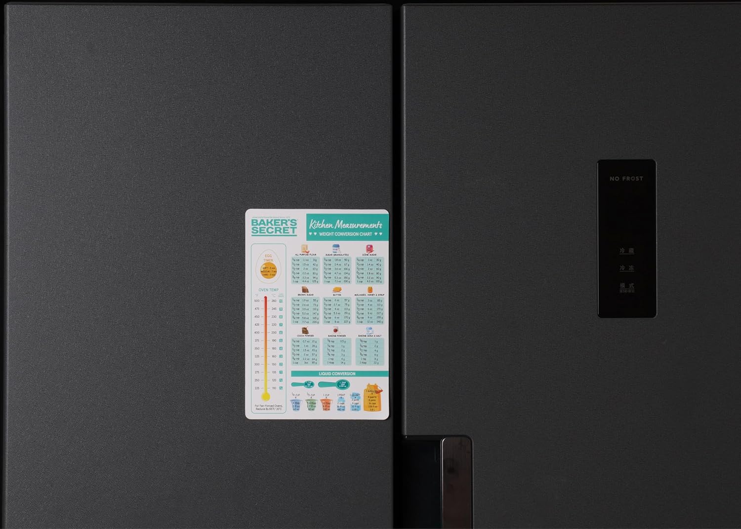 baker-s-secret-magnetic-kitchen-conversion-chart-for-dry-liquid-oven-temperature image 2