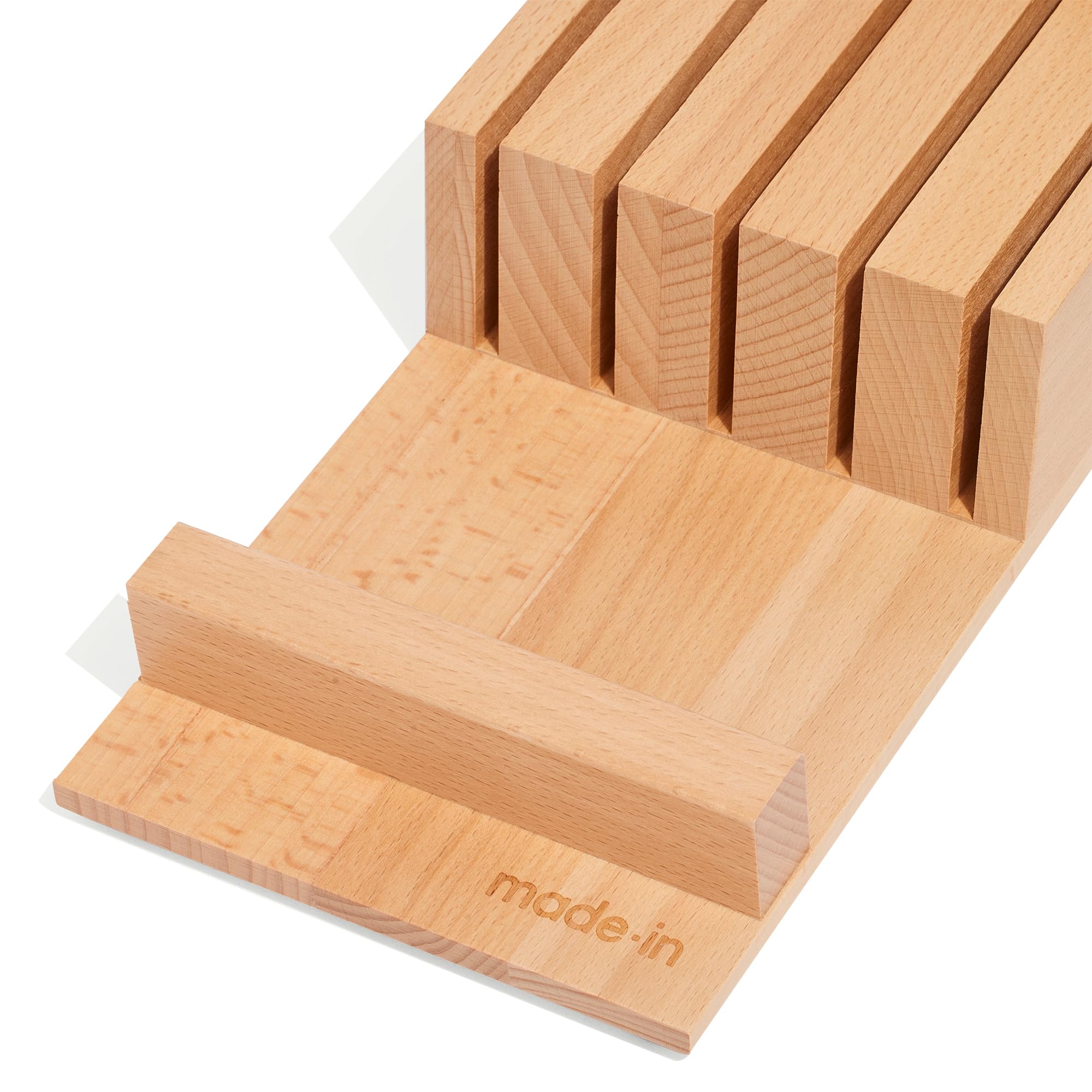 made-in-9-piece-in-drawer-knife-organizer-italian-beechwood-crafted-in-italy image 2