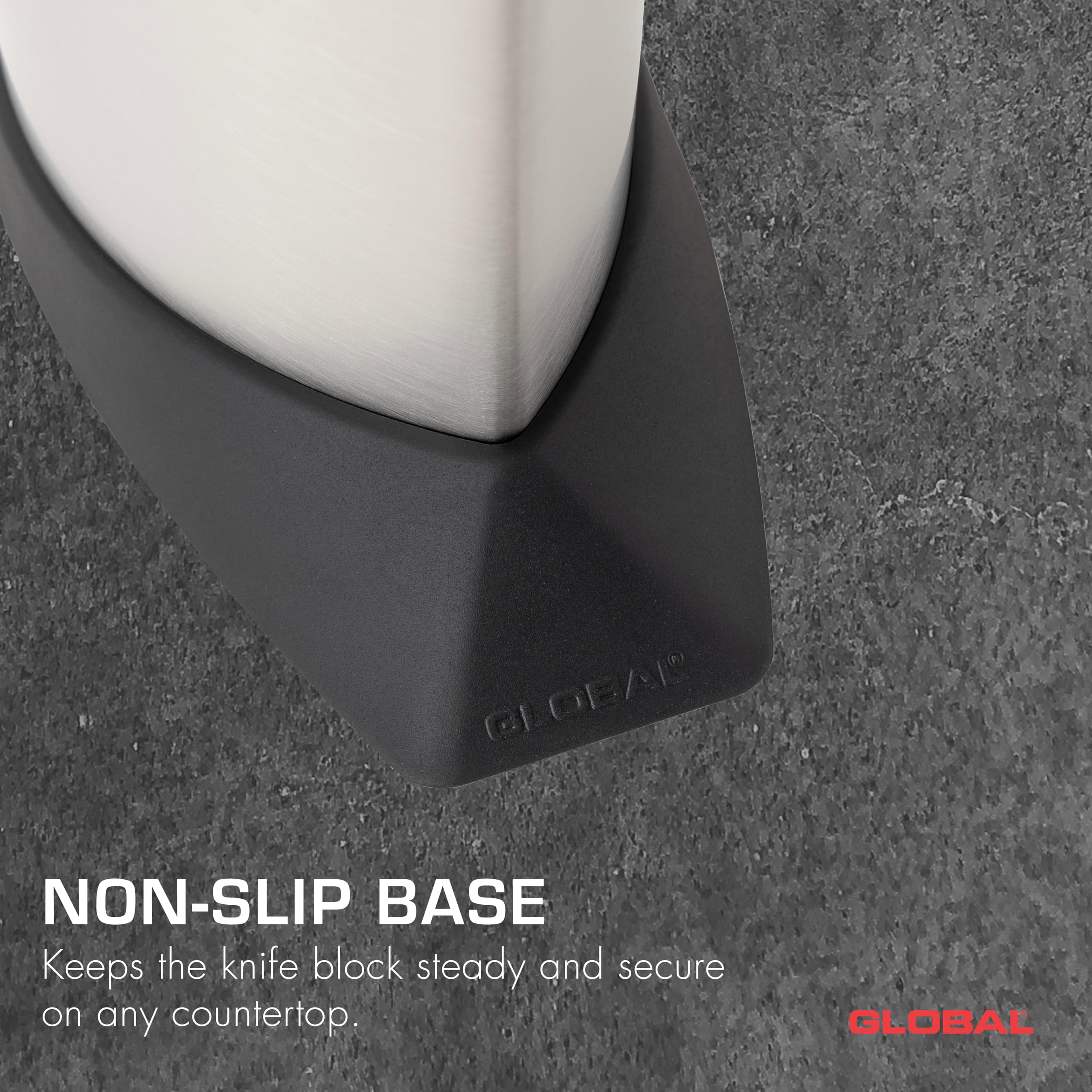 global-gkb-52-10-ship-shape-knife-block-stainless-steel-10-slot-contemporary-kni image 4