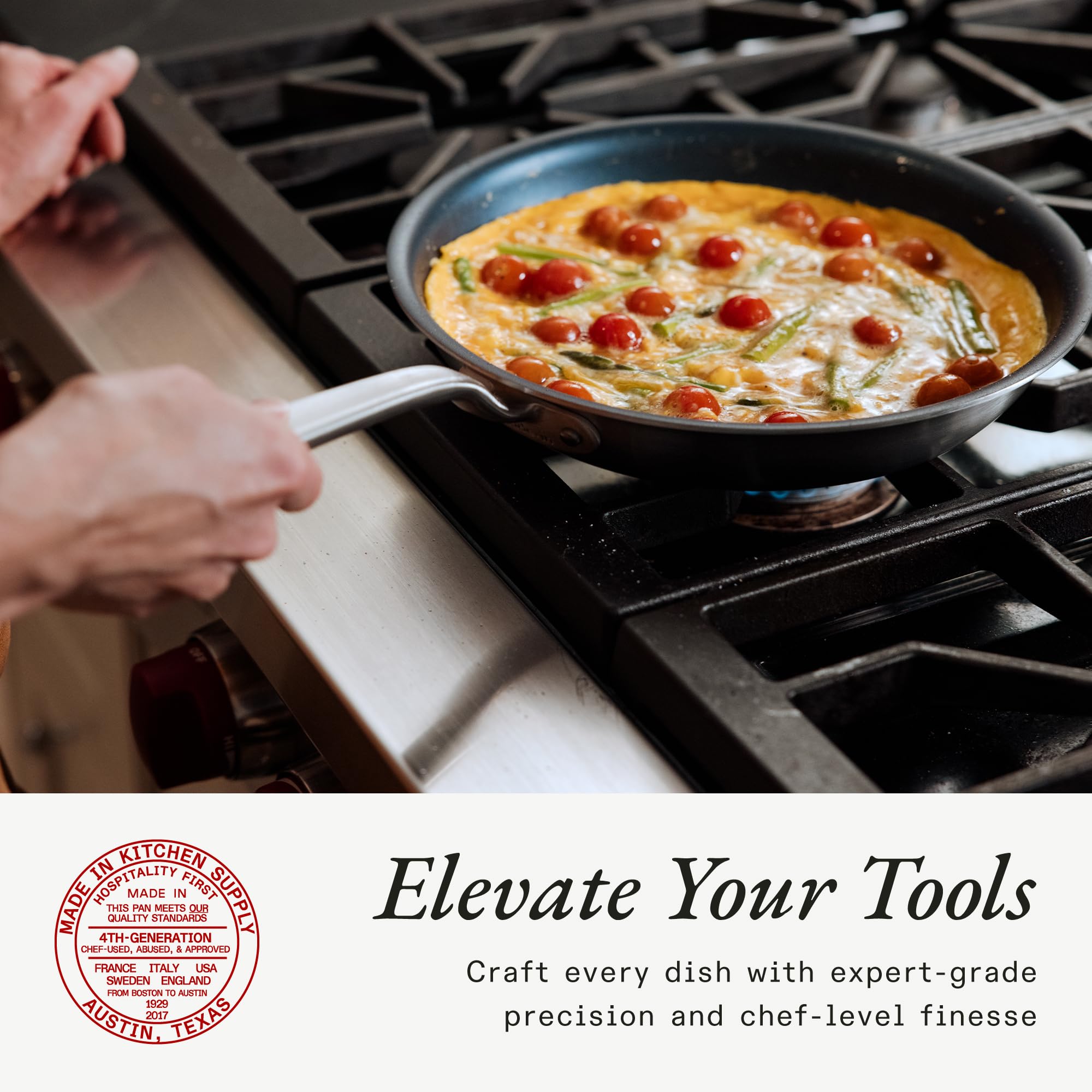 made-in-procoat-10-non-stick-frying-pan-silver-lake-5-ply-stainless-clad-nonstic image 4
