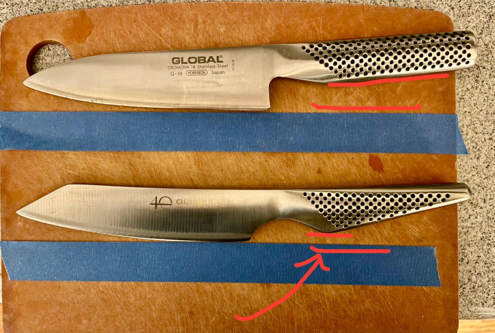 Great knife, niche shape