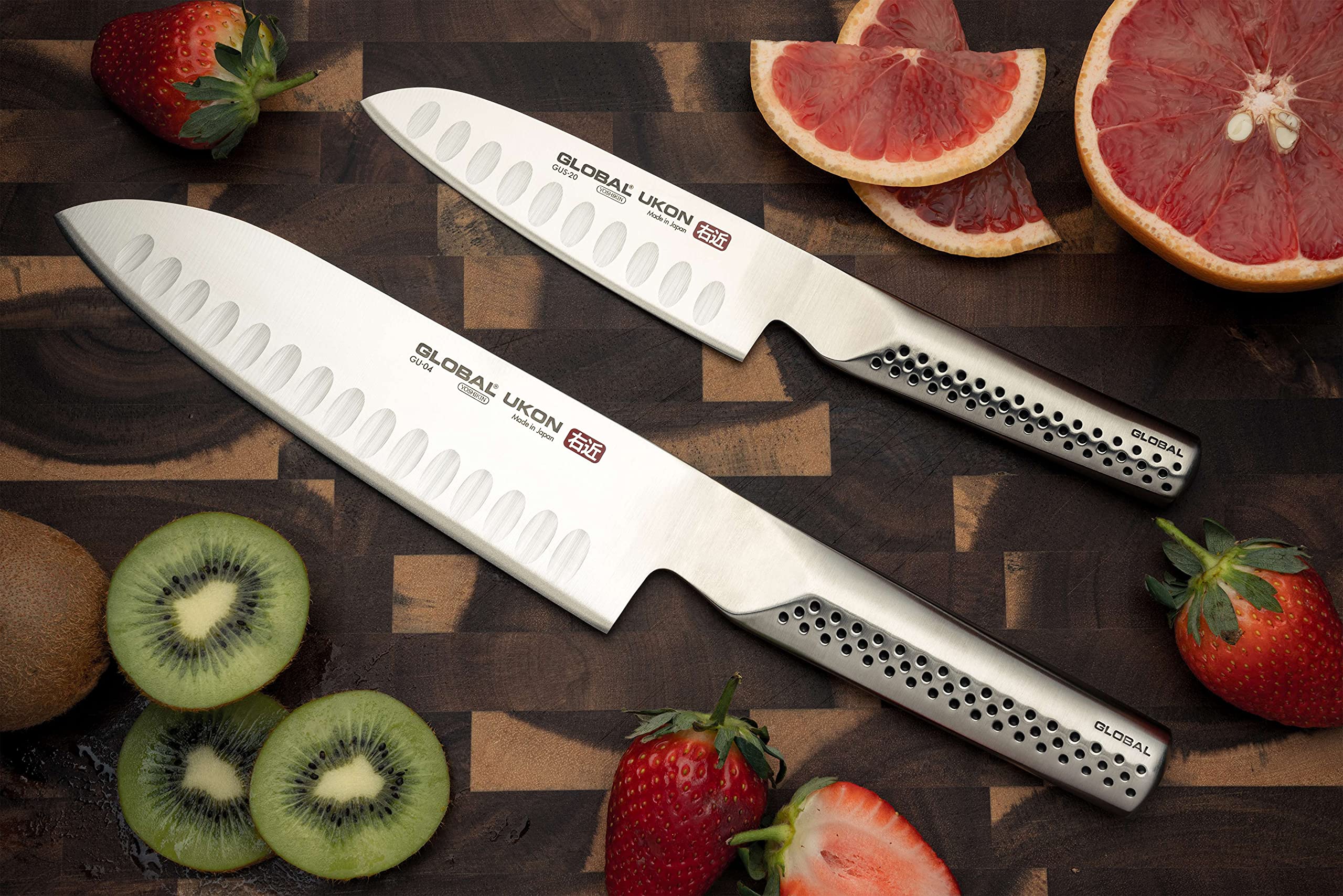 global-ukon-gus-20-5-inch-hollow-ground-santoku-knife image 2