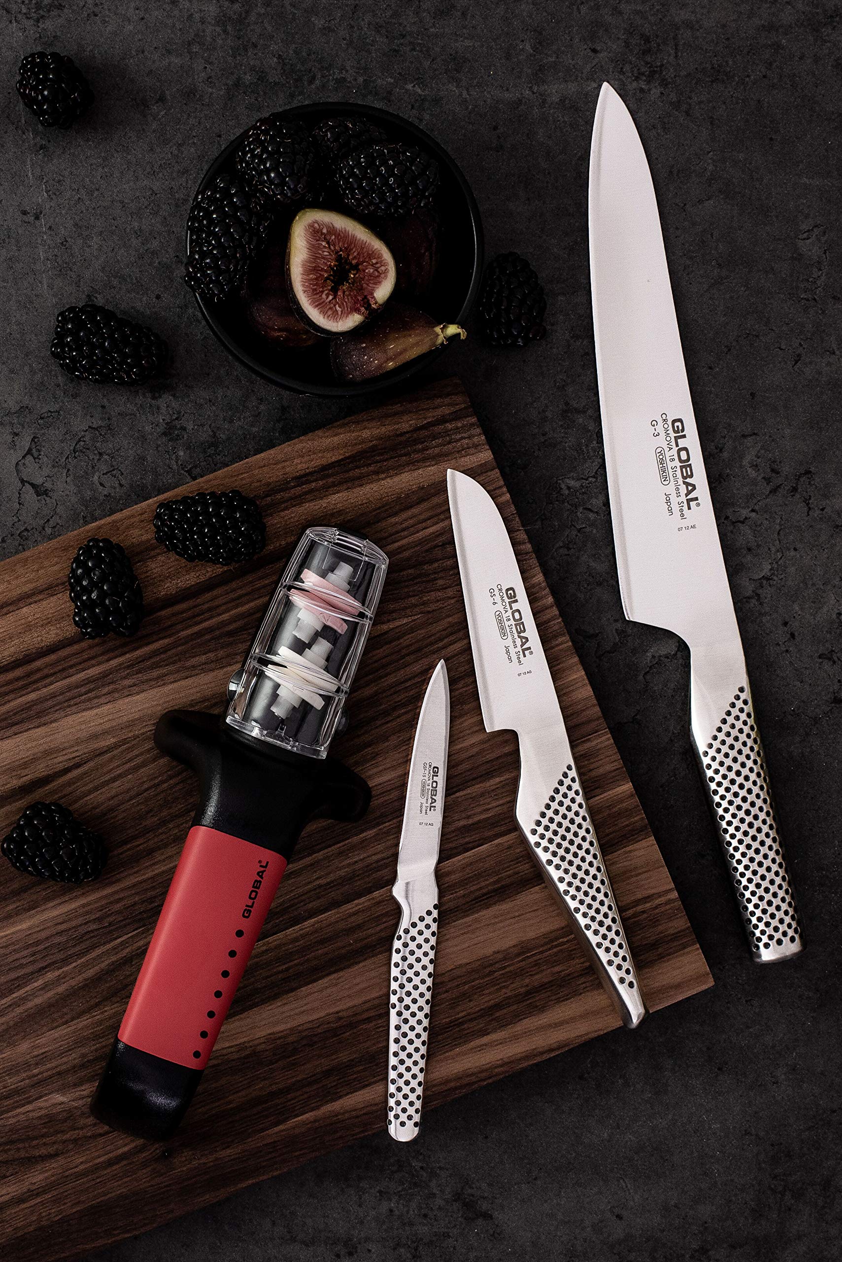 global-two-stage-ceramic-water-sharpener-white-coarse-and-pink-fine-wheels-handh image 2