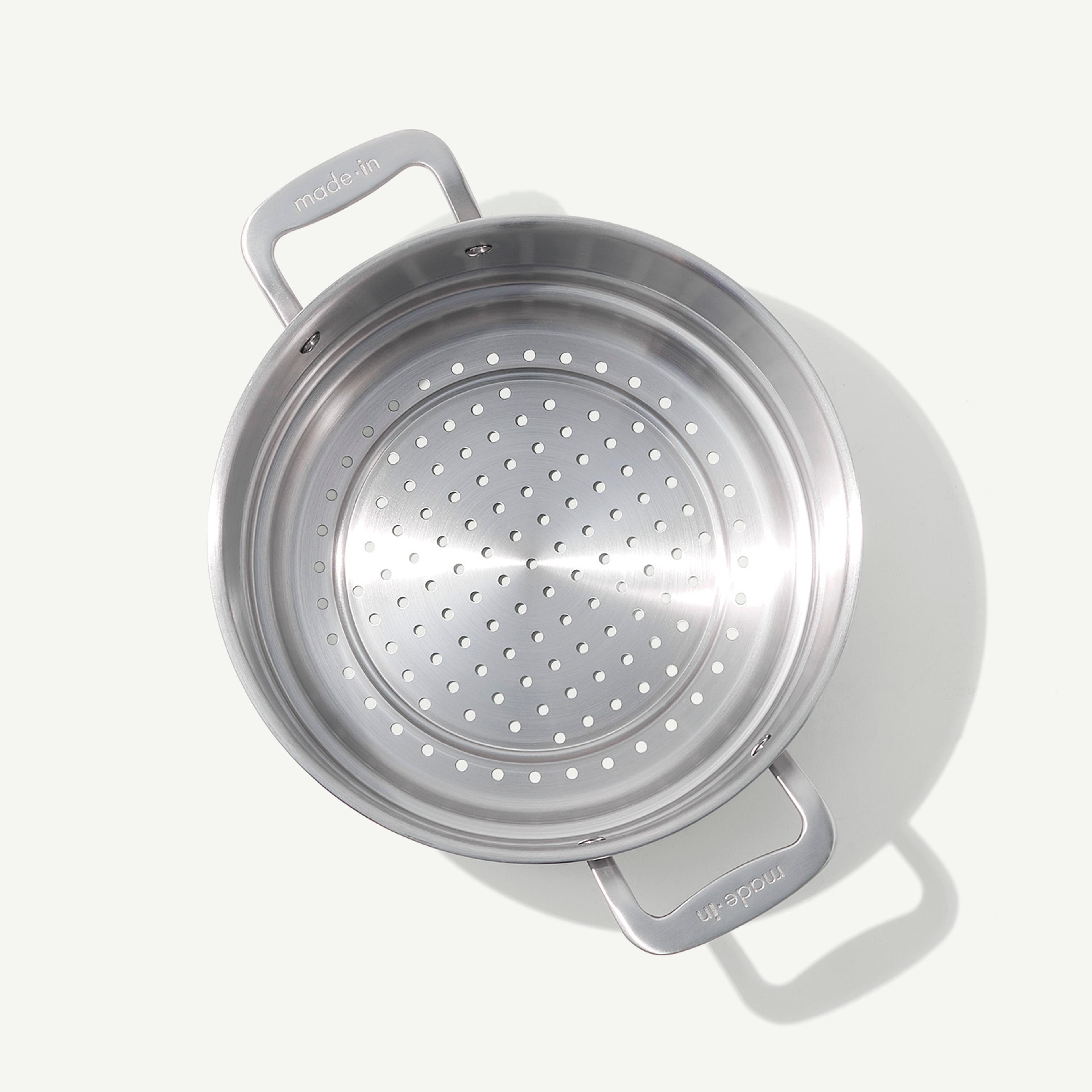 made-in-steamer-basket-for-8-qt-stock-pot-stainless-steel-vegetable-dumpling-and image 3