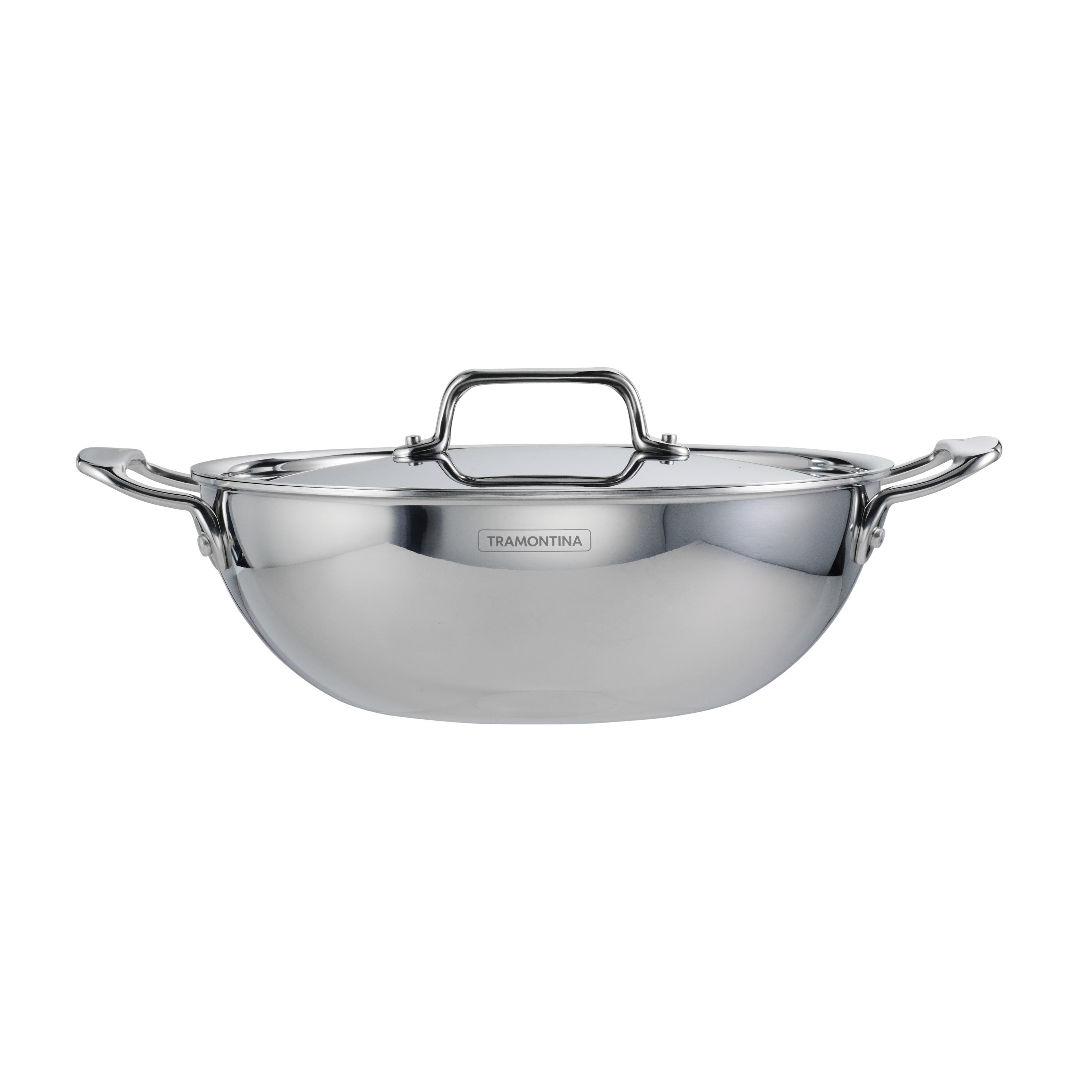 tramontina-utsava-tri-ply-clad-covered-kadai-with-ceramic-interior image 2