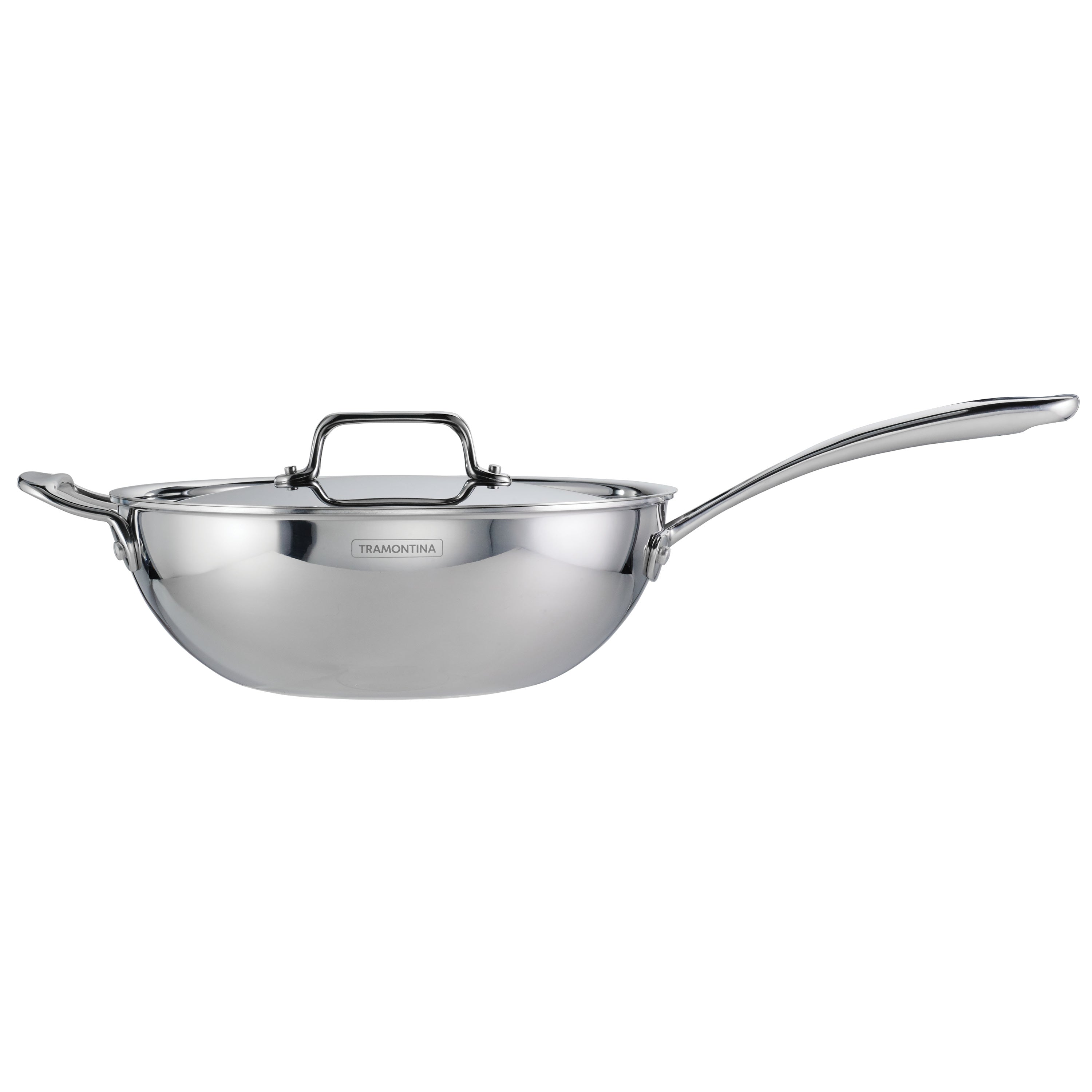 tramontina-utsava-tri-ply-clad-3-75-qt-covered-wok-with-ceramic-interior image 4